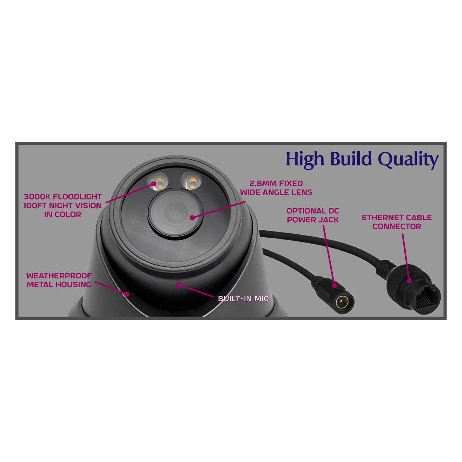 Full Color Night Vision 4K 8MP Wired Audio Security Camera System, 32 Camera Surveillance Kit Outdoor DIY Audio 10TB HDD Included for Home Business