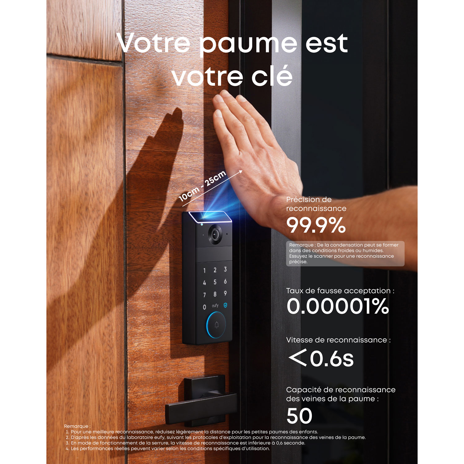 Serrure intelligente vidéo FamiLock S3 Max d'eufy avec déverrouillage d'un mouvement de la main - Partenaire de détail exclusif