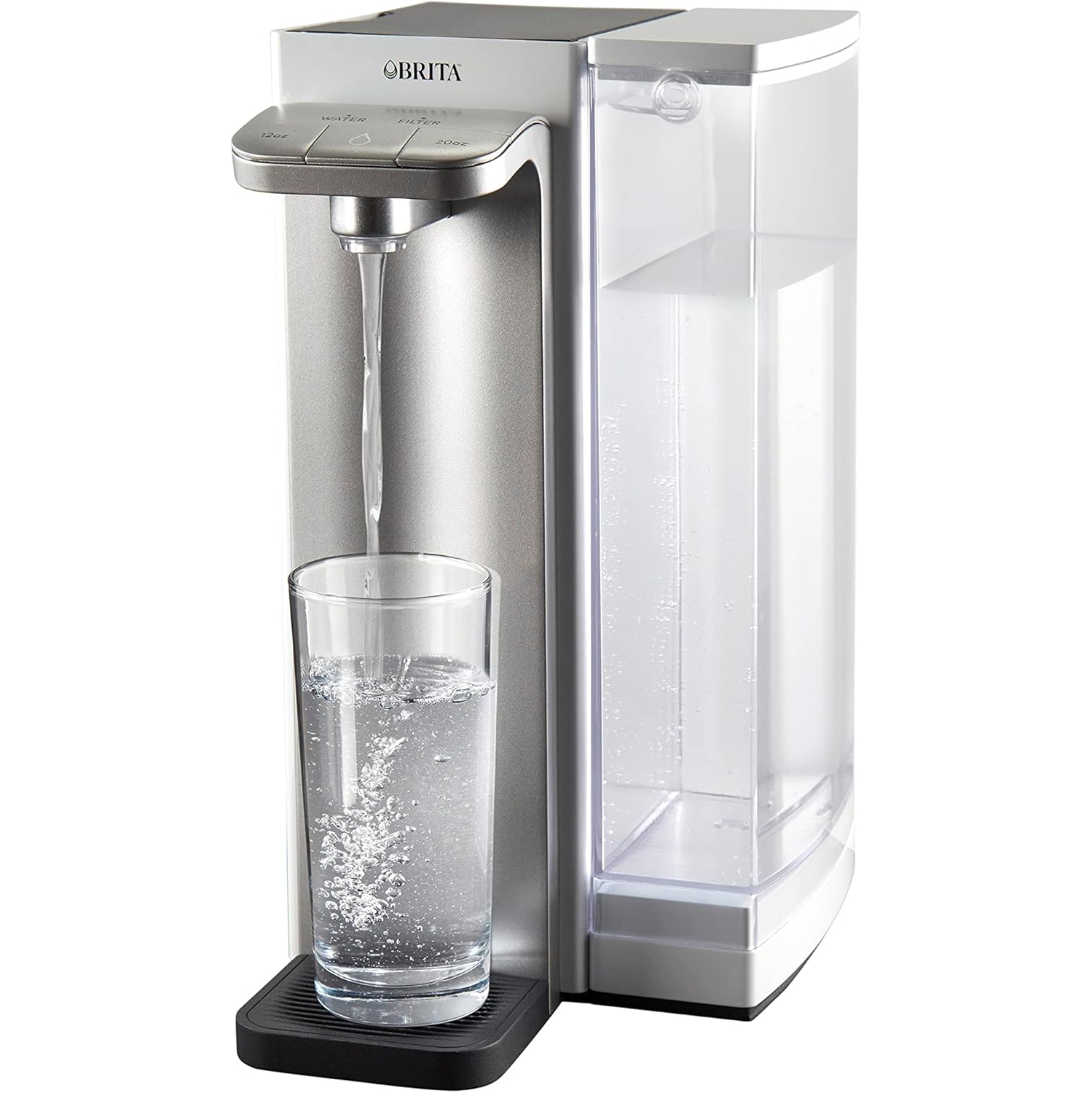 Système de filtration d'eau de comptoir Instant Puissant Hub de Brita, réservoir d'eau de 12&nbsp;tasses, filtre à bloc de charbon de 6 mois inclus,