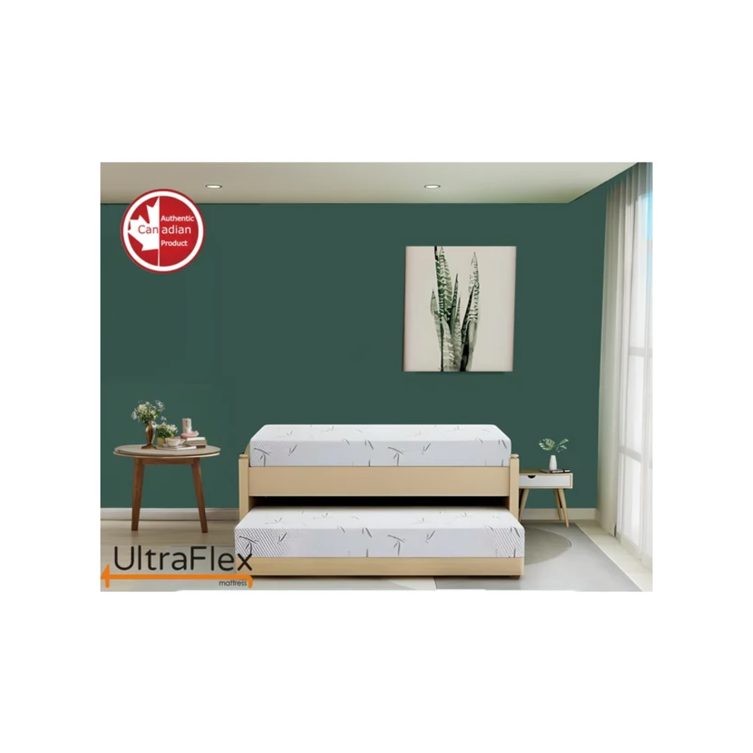 UltraFlex RestEasy Gel-Infused Foam Mattress, Ideal for Bunk Beds, Trundle Beds, Caravans, RV, Bamboo Feel, CertiPUR-US® Certified, Medium