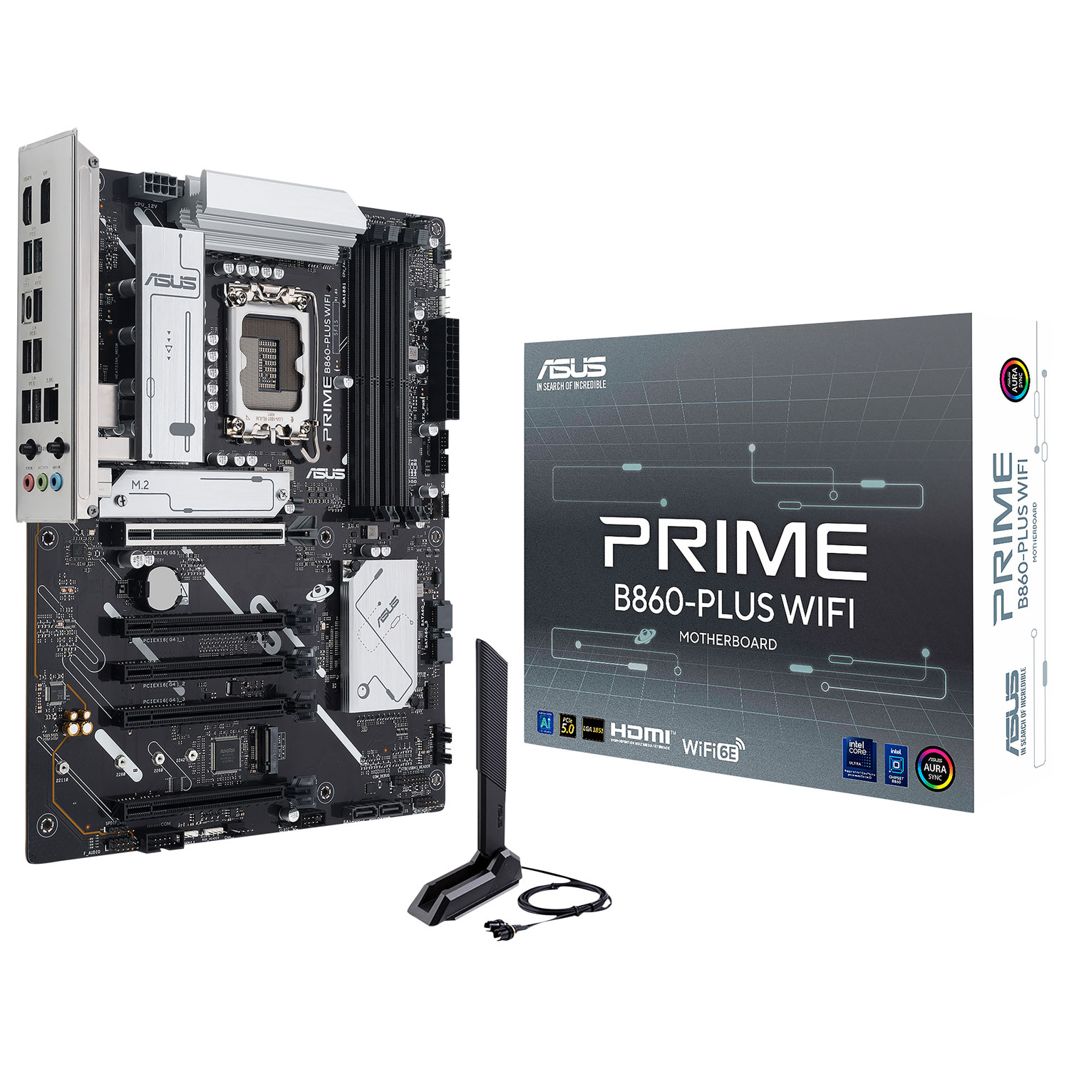 プラークン ASUS Prime B860-Plus Wi-Fi 6E ATX LGA 1851 DDR5 Motherboard for