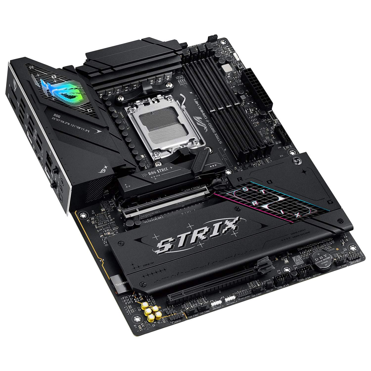 Carte mère de jeu ROG Strix B850-F Wi-Fi 7 ATX AM5 DDR5 d'ASUS pour processeurs Ryzen 9000, 8000 et 7000 d'AMD