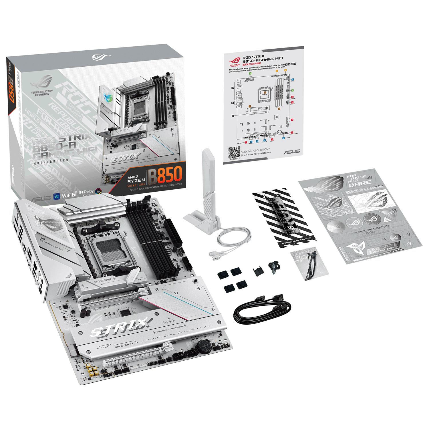 ASUS ROG Strix B850-A Gaming Wi-Fi 7 ATX AM5 DDR5 Motherboard for AMD Ryzen 9000 & 8000 & 7000 Series CPUs