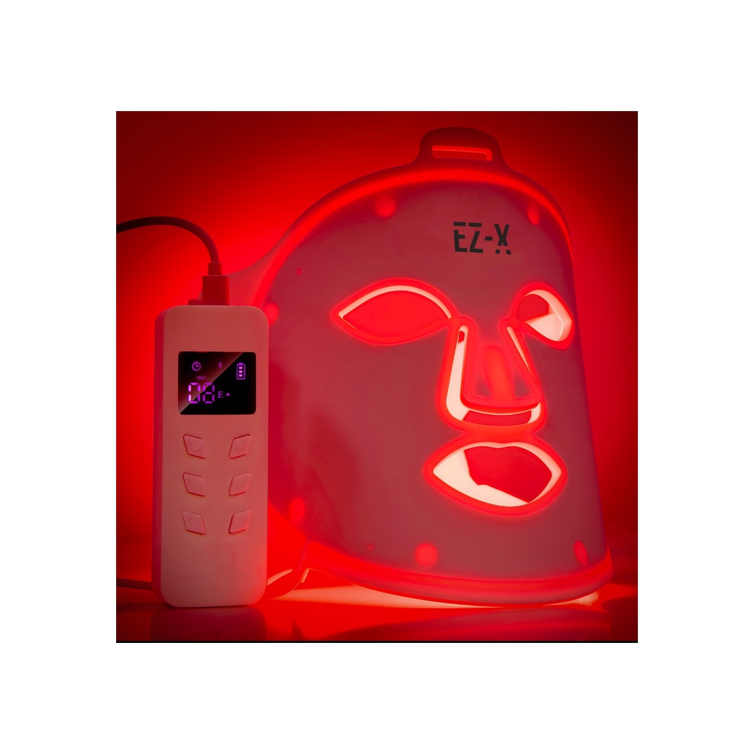 EZ-X Pro LED Mask - 4 color LED Light Therapy Face Mask for Anti Aging, Skin Tone & Acne- Infrared, Blue, Yellow & Red Light Therapy for Face- 240