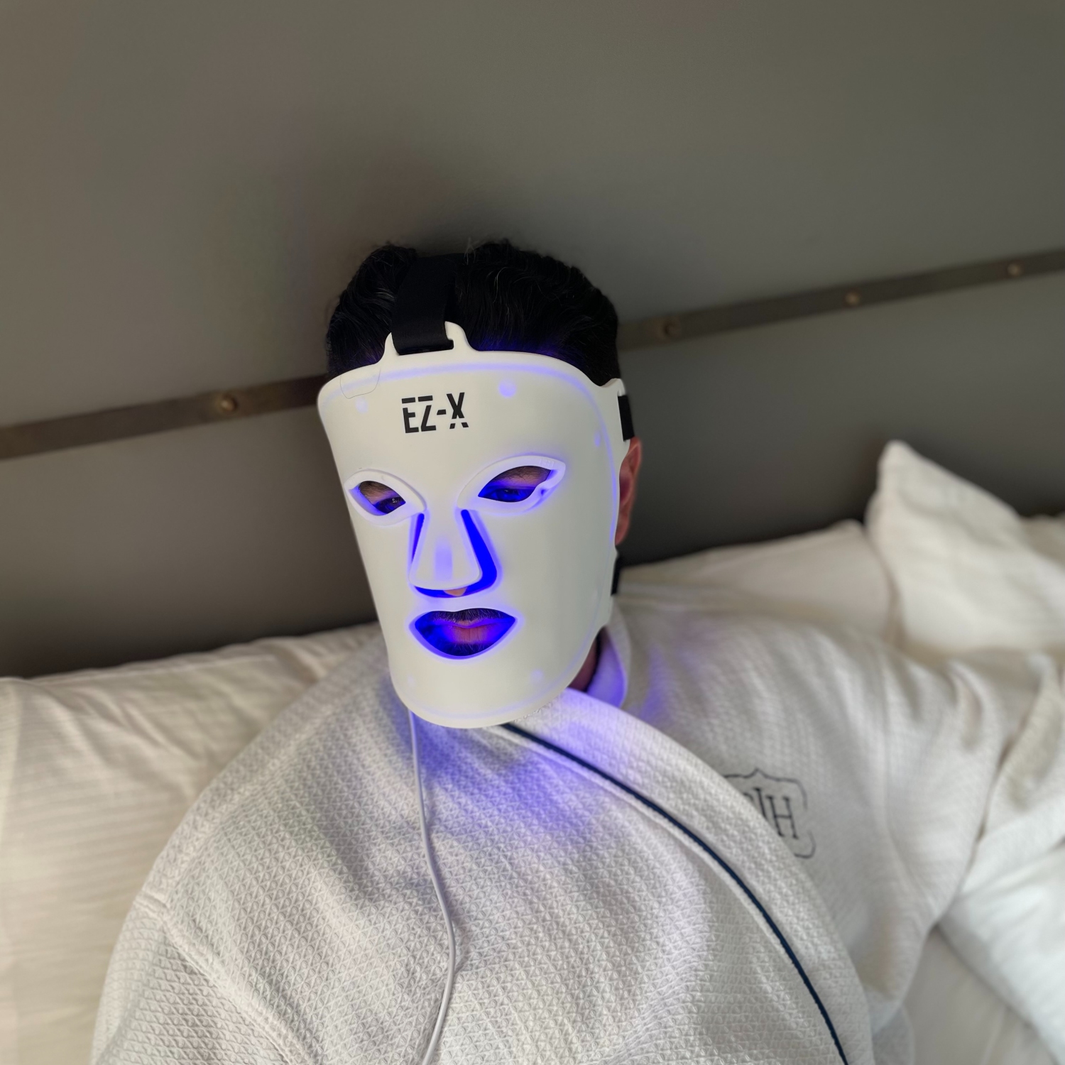 EZ-X Pro LED Mask - 4 color LED Light Therapy Face Mask for Anti Aging, Skin Tone & Acne- Infrared, Blue, Yellow & Red Light Therapy for Face- 240
