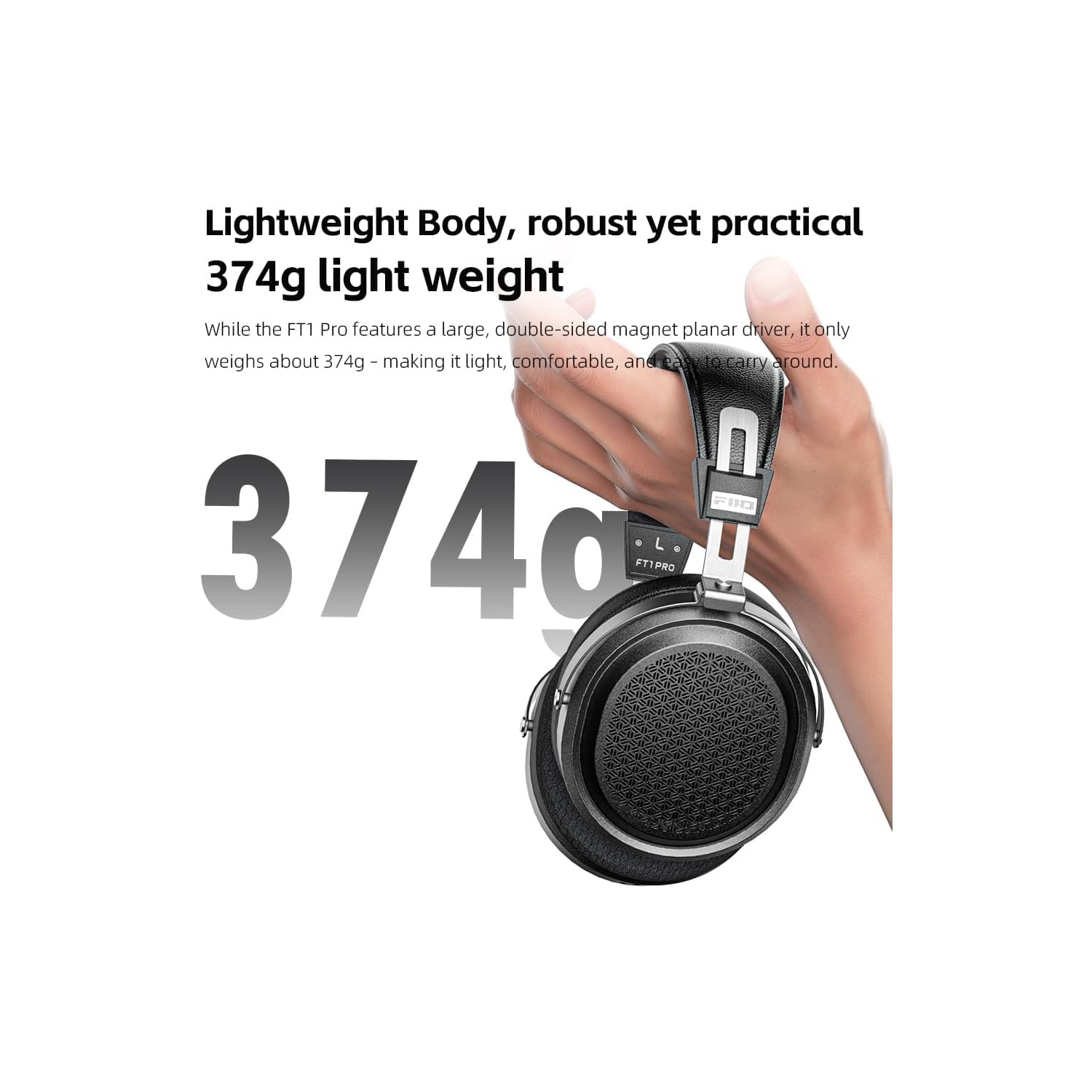 Écouteurs Hi-Fi magnétiques avec fil à dos ouvert planaire FT1 Pro de FiiO avec nettoyant pour gadgets en prime