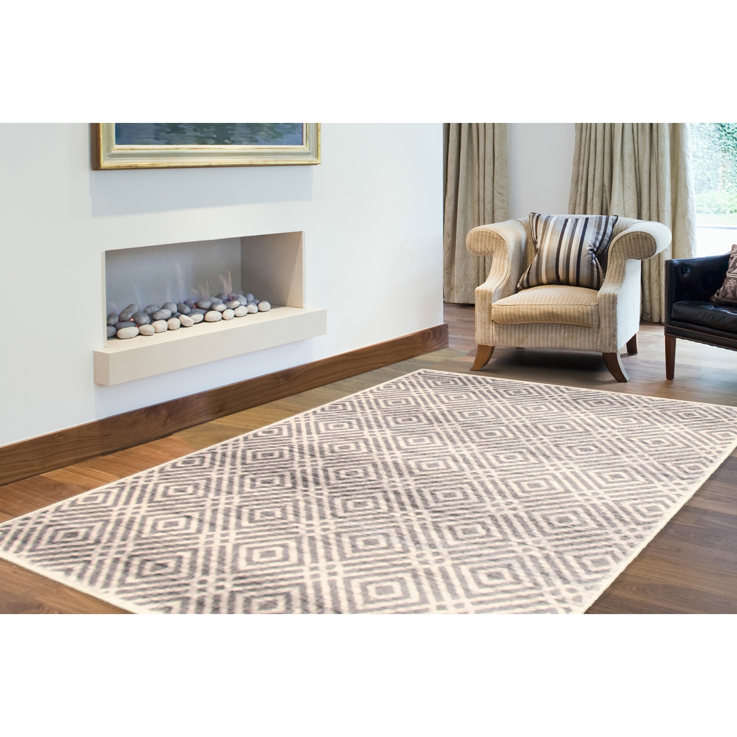 Ember Cream Polypropylene Rug 7'10" x 10'2"