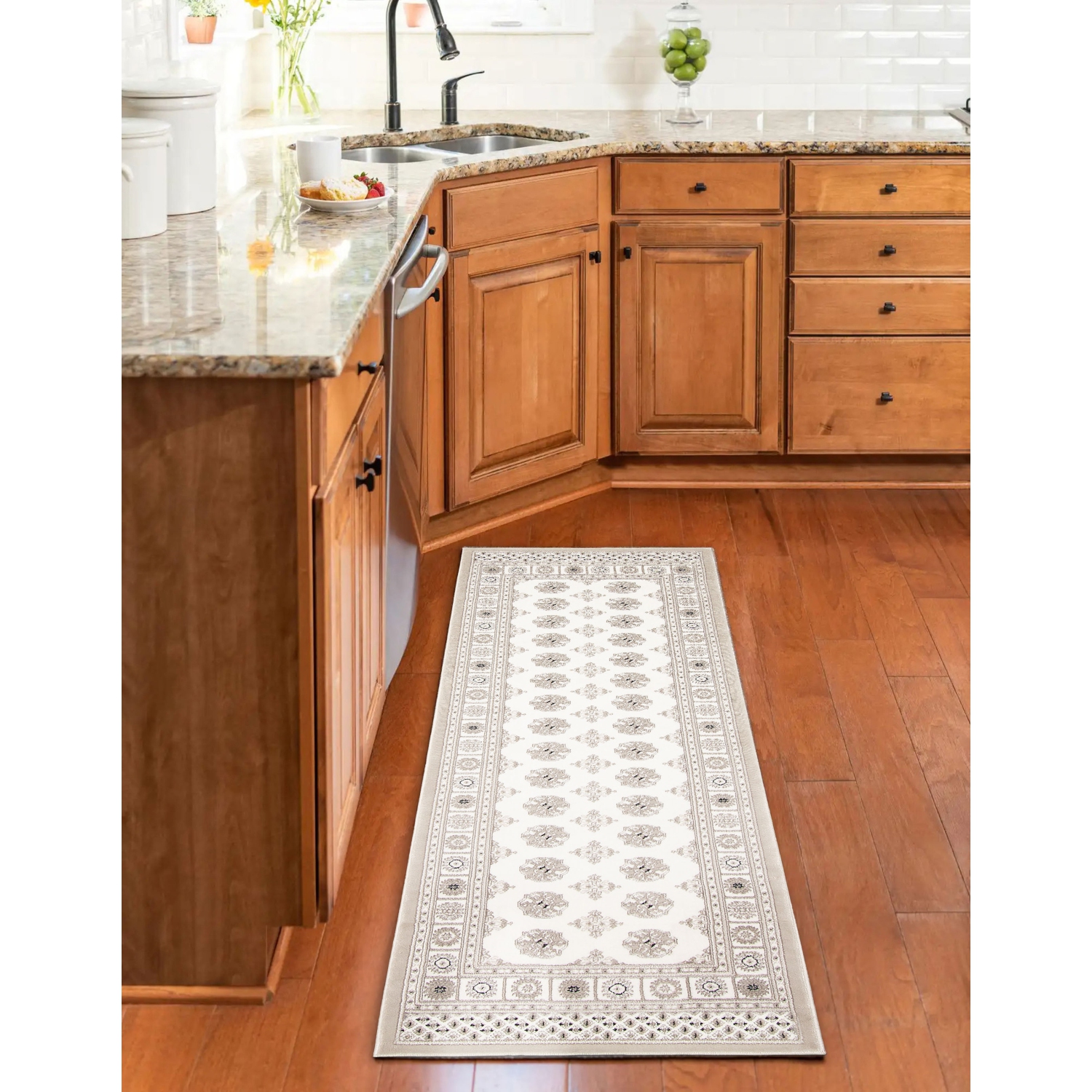 Bokhara Red Polypropylene Rug 3'11" x 5'7"