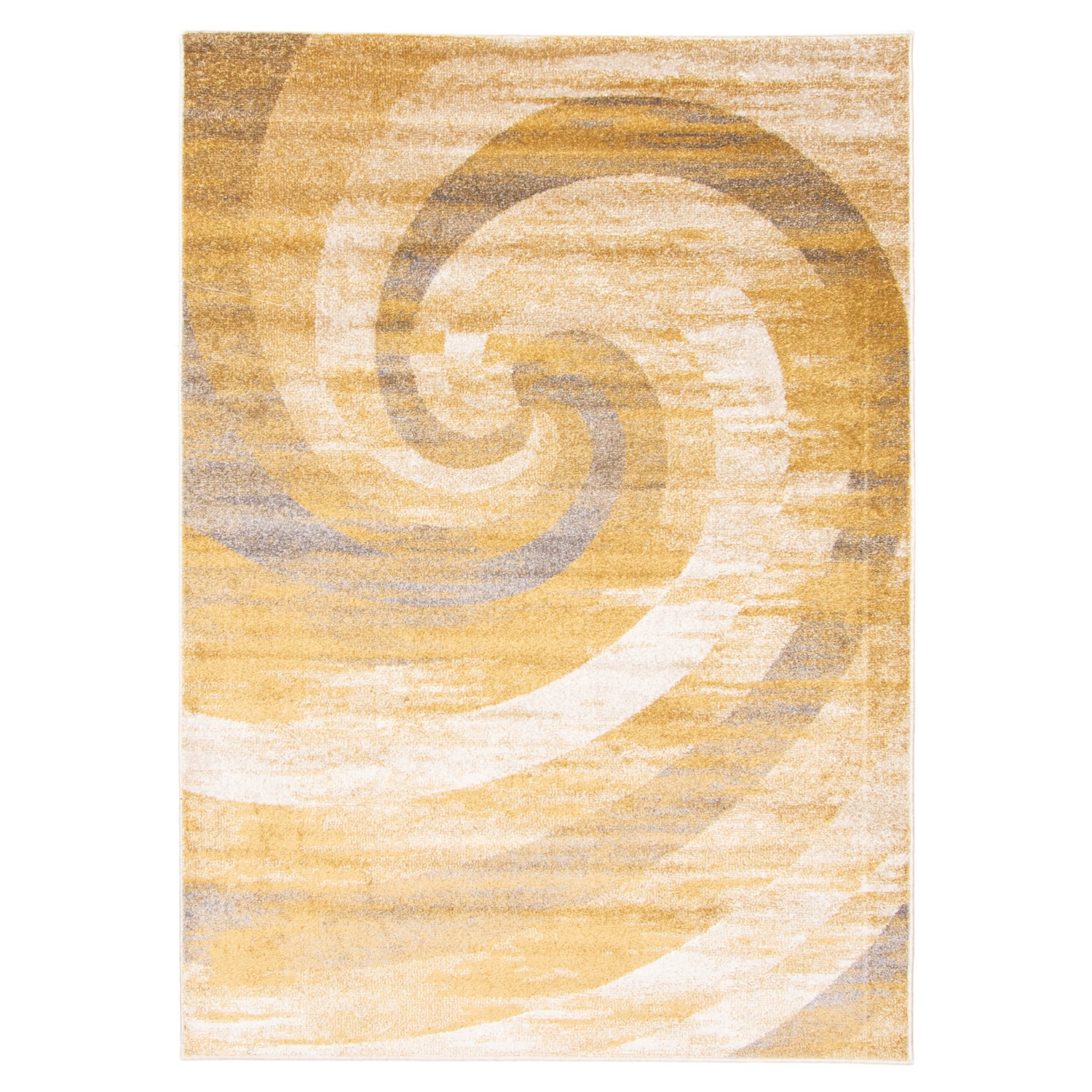 Cora Ivory/Gold Polypropylene Rug 5'3" x 7'3"