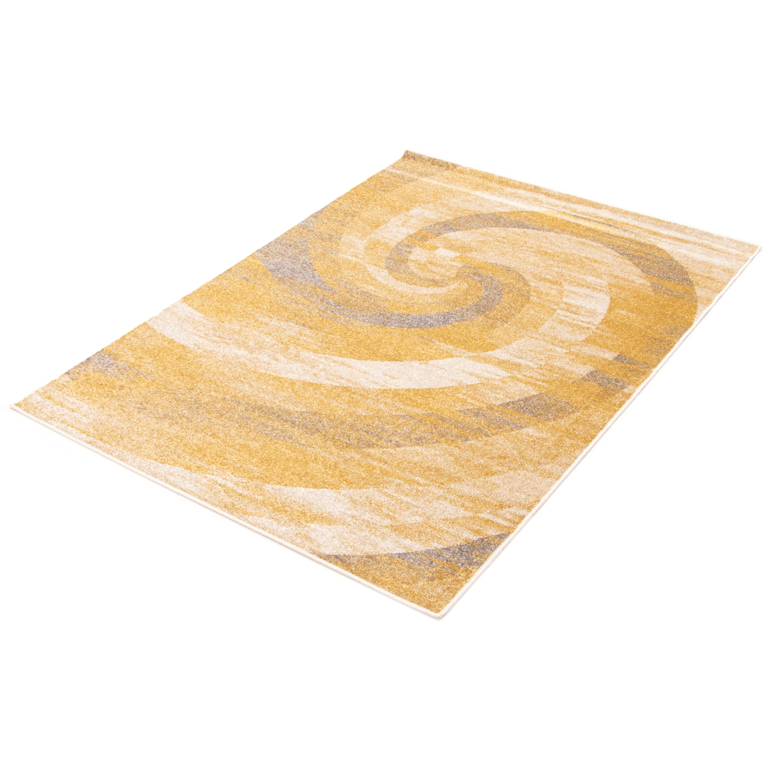 Cora Ivory/Gold Polypropylene Rug 5'3" x 7'3"