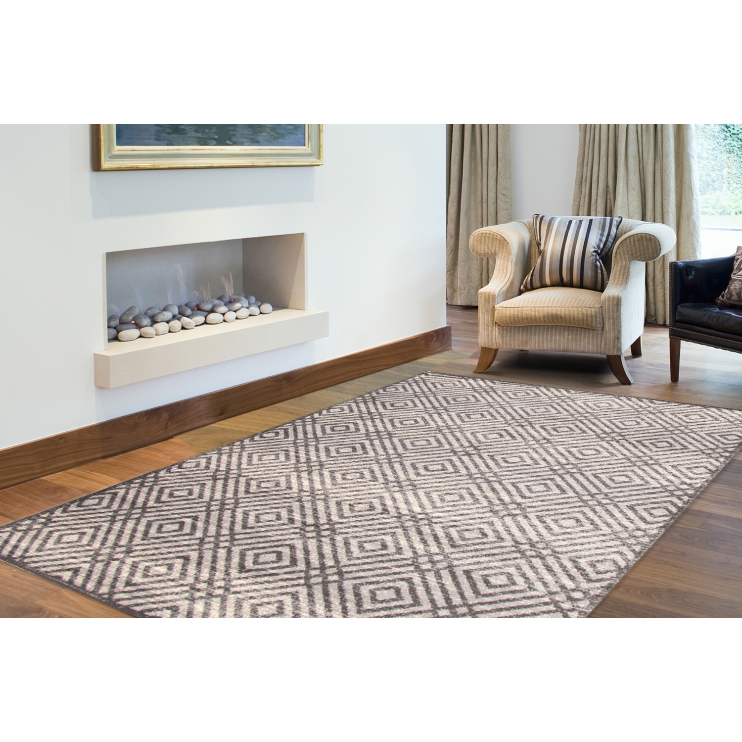 Ember Cream Polypropylene Rug 7'10" x 10'2"
