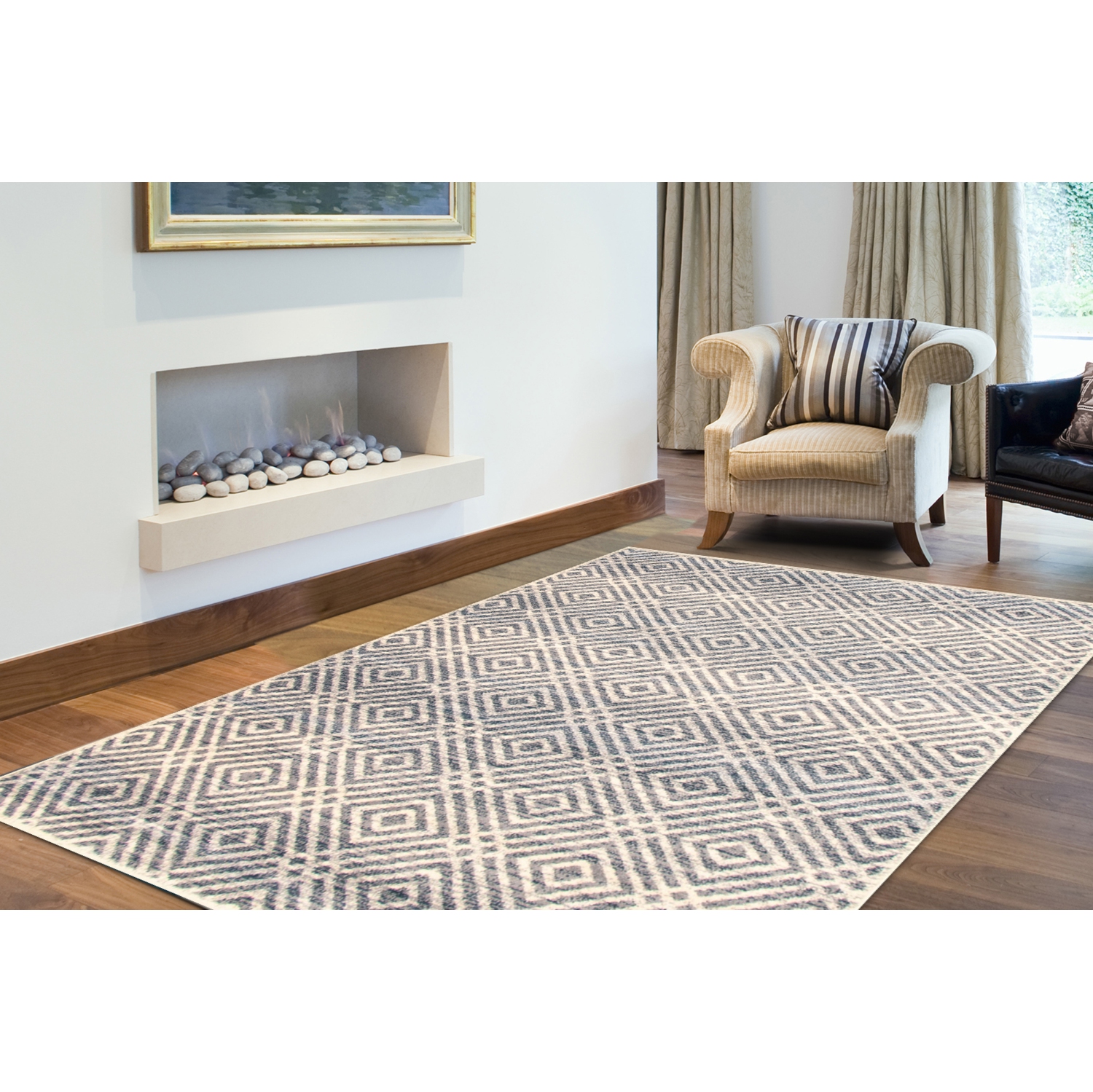Ember Cream Polypropylene Rug 7'10" x 10'2"