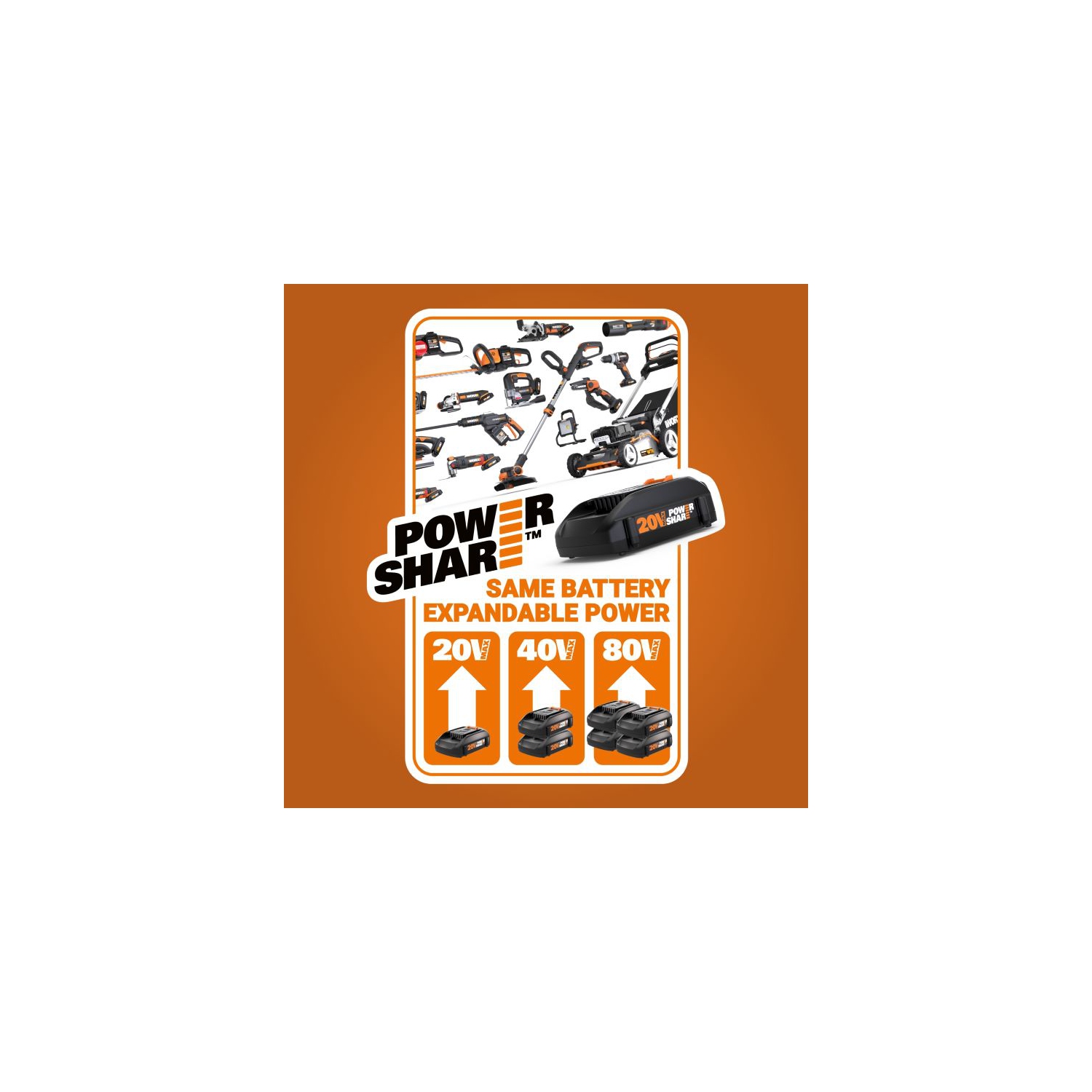 WORX – Souffleuse à neige sans fil PowerShare de 20&nbsp;po de Nitro 40&nbsp;V avec moteur sans balais