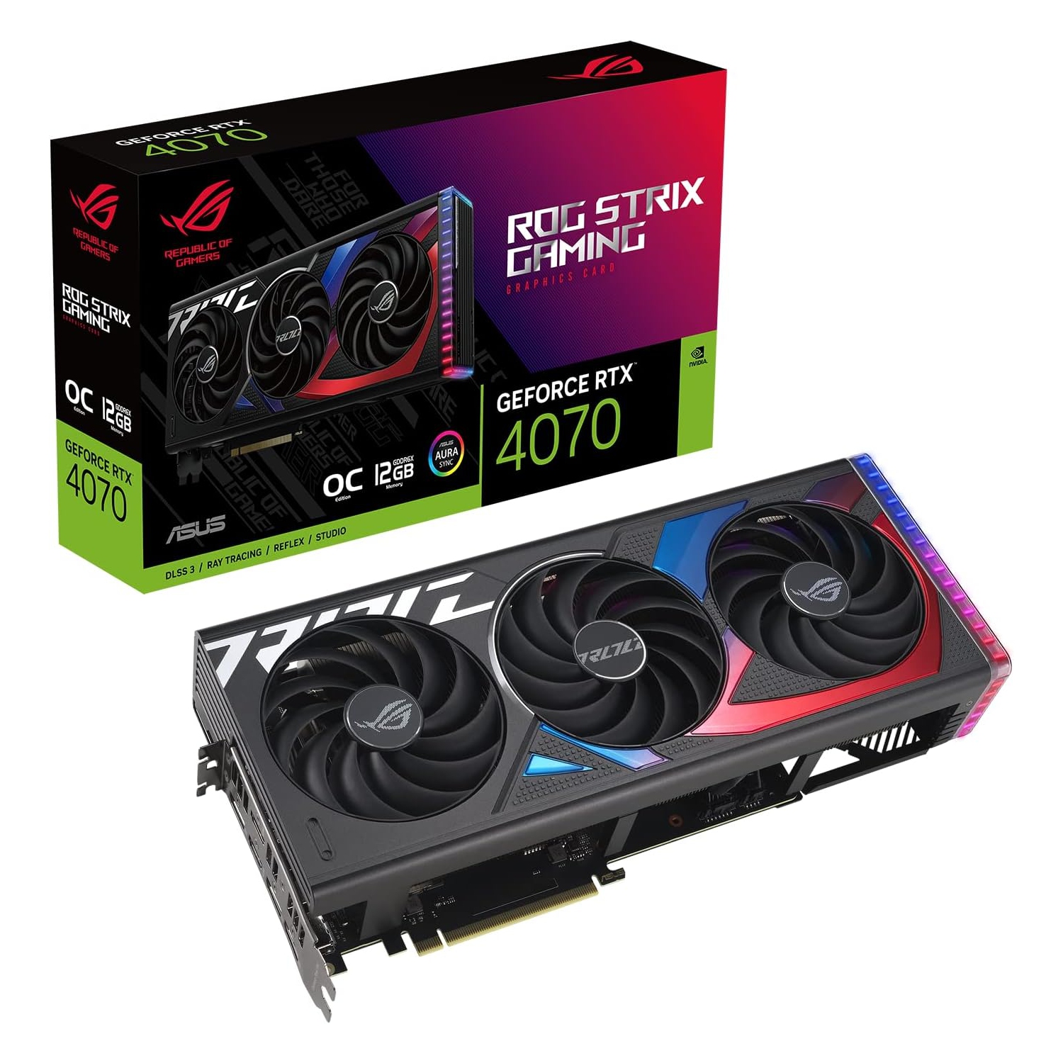ASUS ROG Strix GeForce RTX 4070 12GB GDDR6X Graphics Card – Gaming Edition