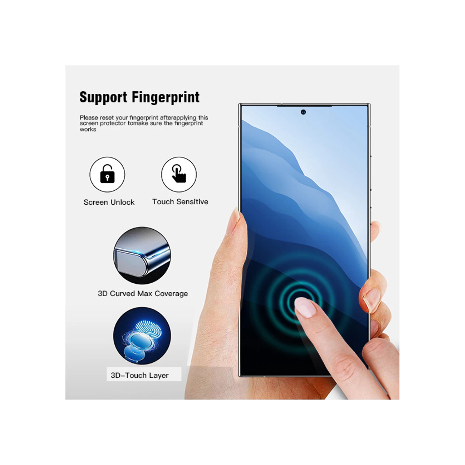 [2 Packs] Protecteur d'écran en verre trempé Premium de CSmart pour Galaxy S25 Ultra de Samsung, étui et sans bulles