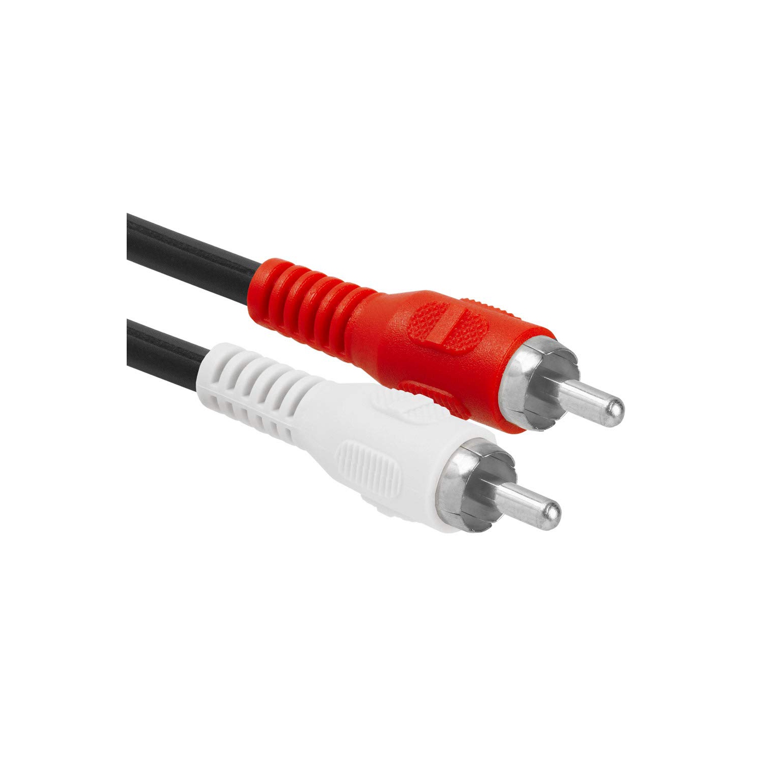 Cmple - 2 RCA Male to 1 RCA Female Stereo Audio Y-Cable, 2 RCA Plugs to 1 x RCA Jack Y-Adapter Subwoofer Cable, Gold Pla