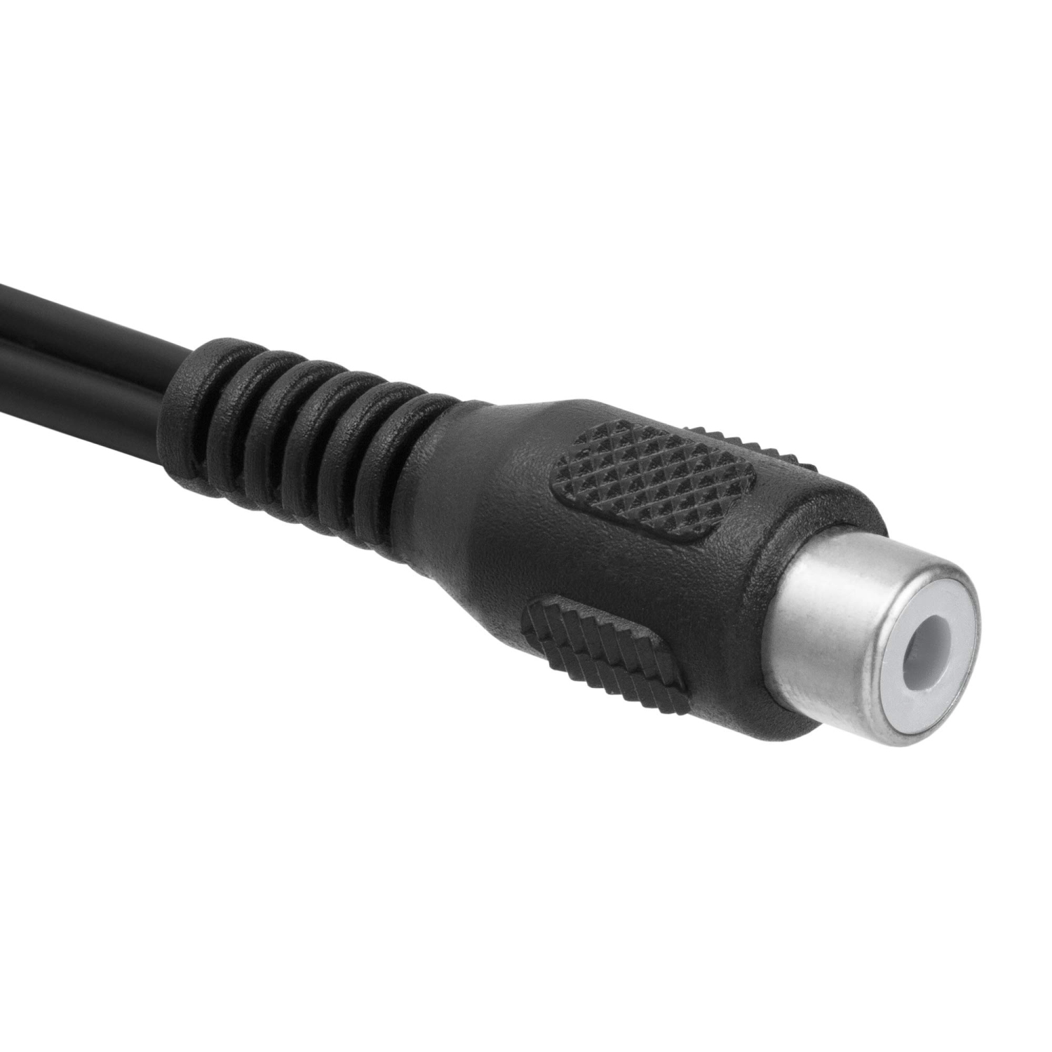 Cmple - 2 RCA Male to 1 RCA Female Stereo Audio Y-Cable, 2 RCA Plugs to 1 x RCA Jack Y-Adapter Subwoofer Cable, Gold Pla
