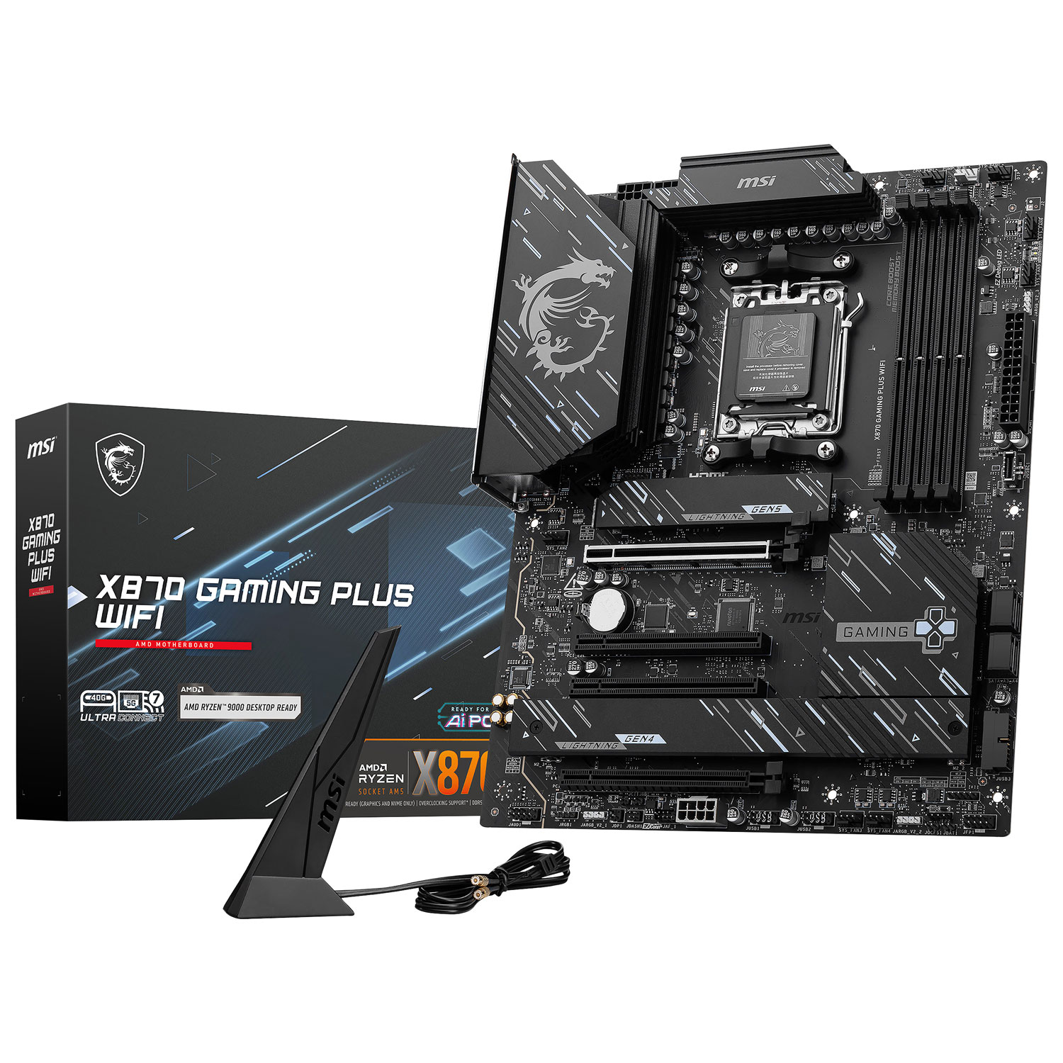 MSI X870 Gaming Plus Wi-Fi 7 ATX AM5 Motherboard for AMD Ryzen 9000/8000/7000 Series CPUs