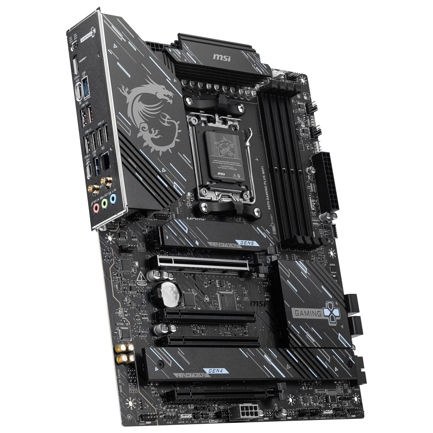 MSI X870 Gaming Plus Wi-Fi 7 ATX AM5 Motherboard for AMD Ryzen 9000/8000/7000 Series CPUs