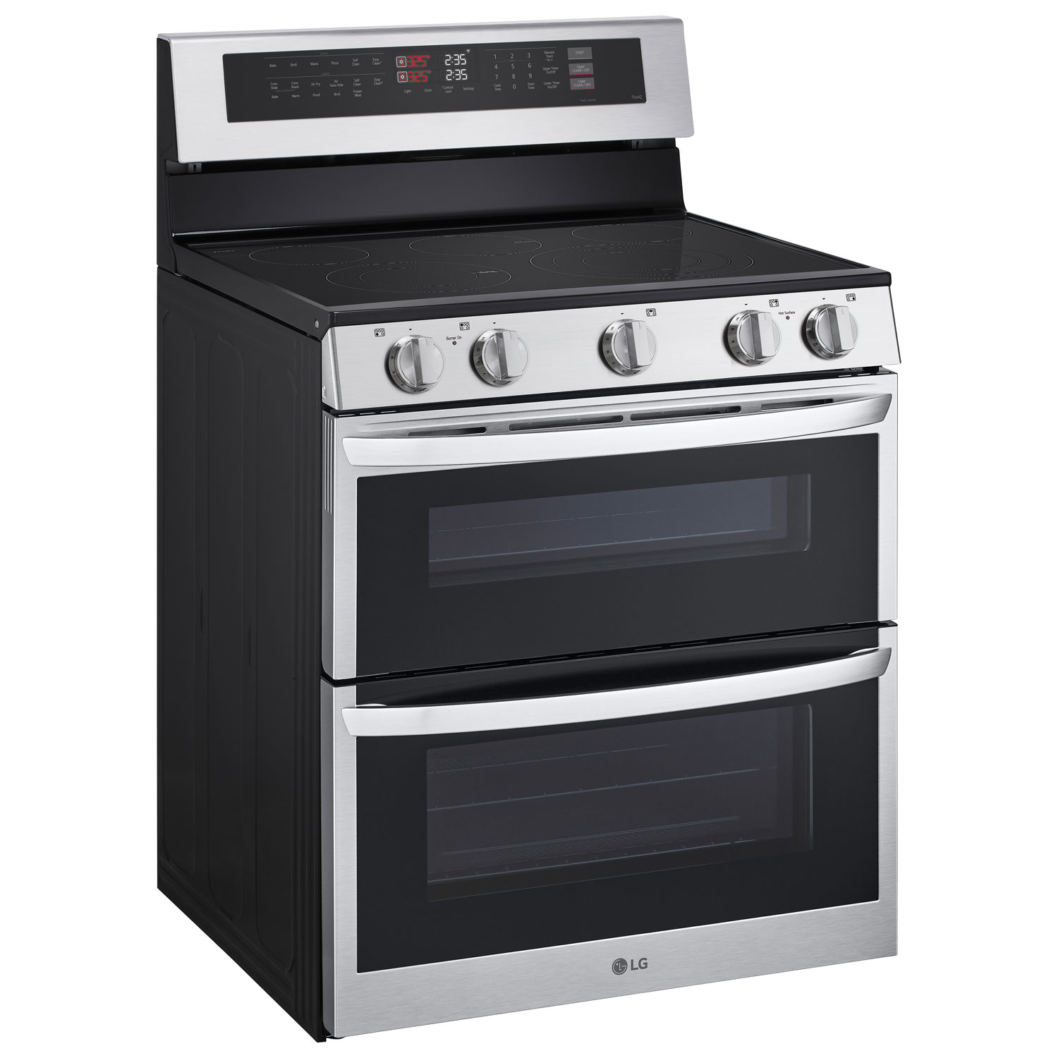 LG 30" 7.3 Cu. Ft. Double Oven 5-Element Freestanding Electric Range - Stainless Steel