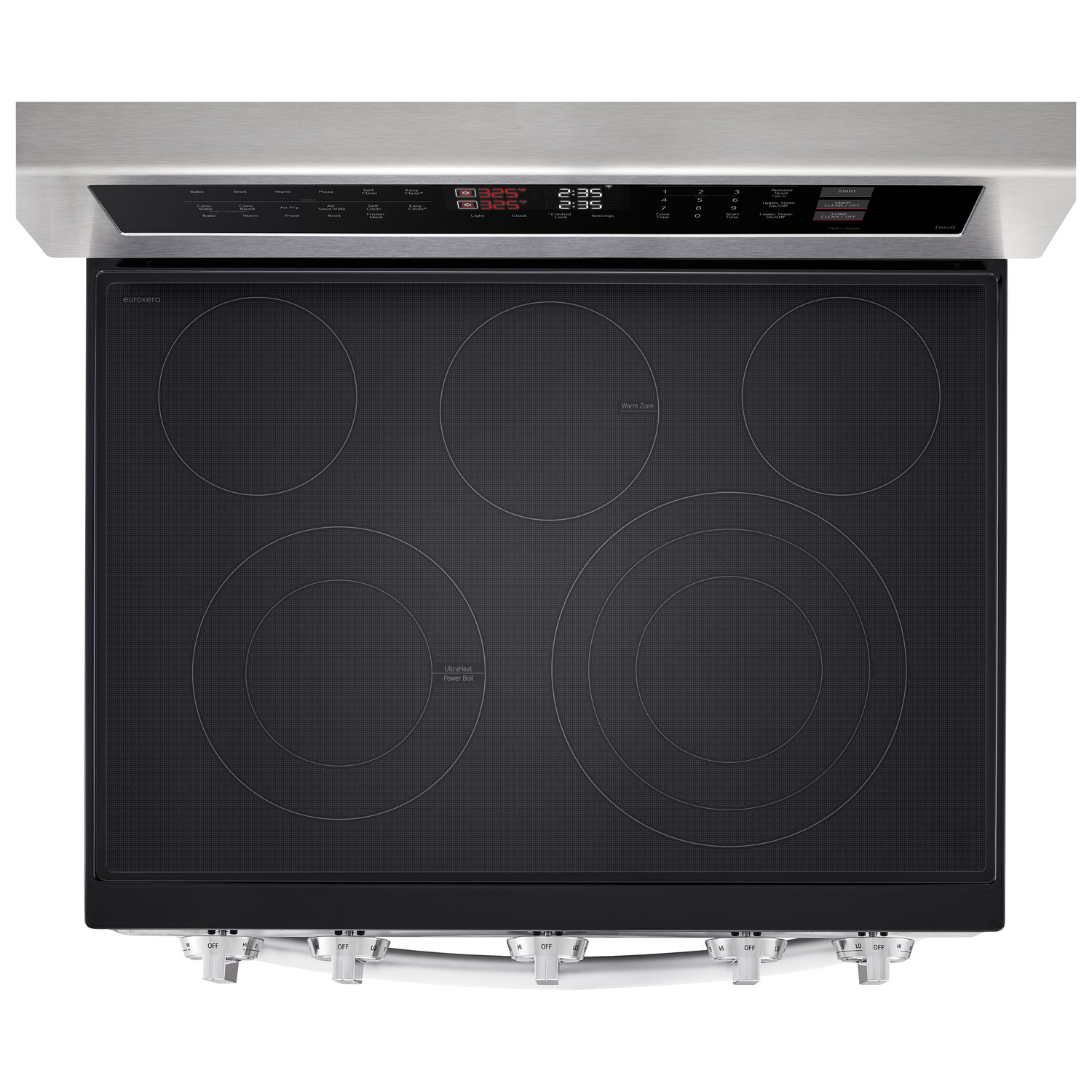 LG 30" 7.3 Cu. Ft. Double Oven 5-Element Freestanding Electric Range - Stainless Steel