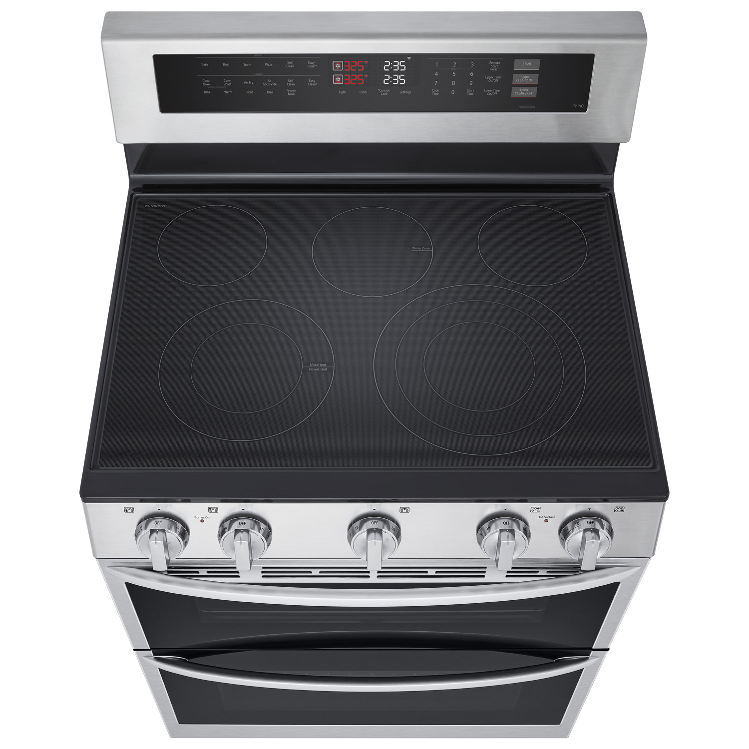 LG 30" 7.3 Cu. Ft. Double Oven 5-Element Freestanding Electric Range - Stainless Steel