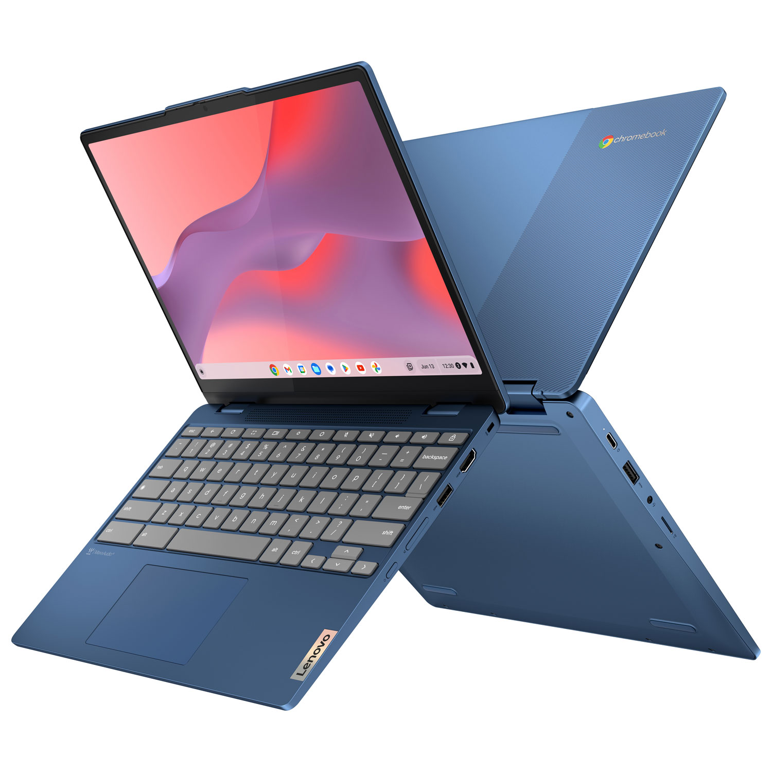 Lenovo IdeaPad Flex 3i 12.2" Touchscreen Chromebook Laptop w/3 month of Google AI Pro - Blue(Intel N100/128GB eMMC/8GB RAM)