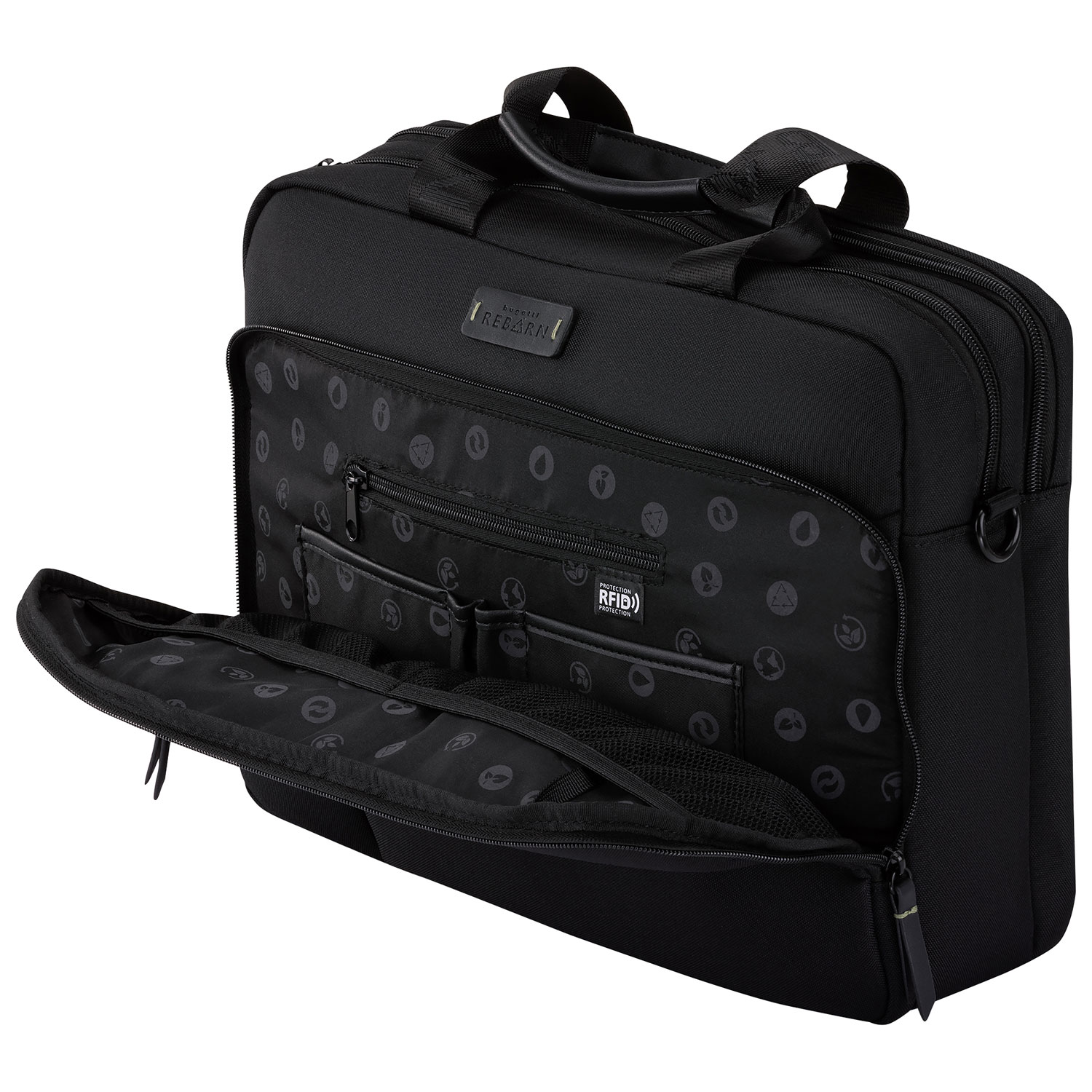 Mallette pour portable de 15,6 po Reborn de Bugatti - Noir