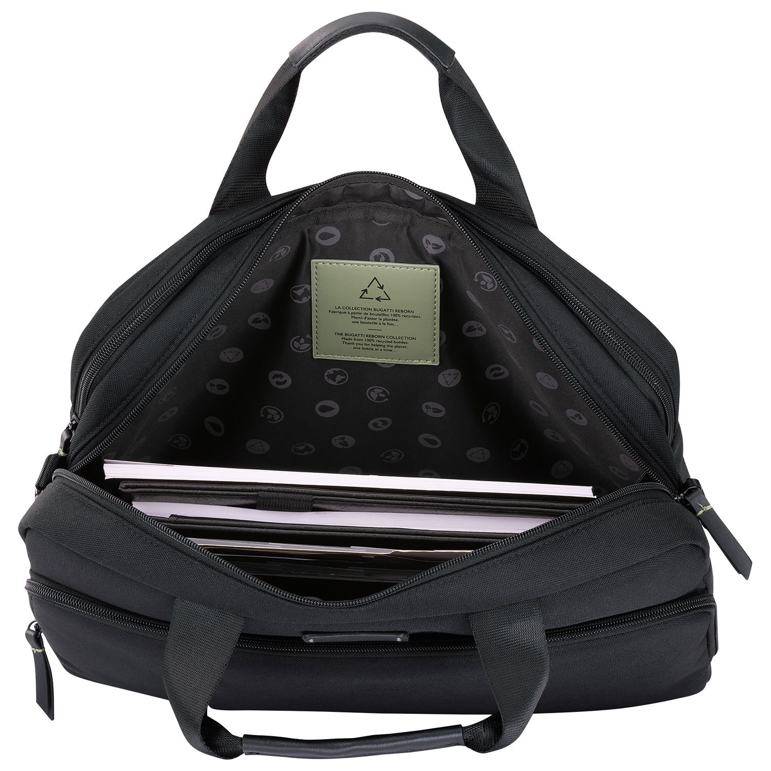 Mallette pour portable de 15,6 po Reborn de Bugatti - Noir