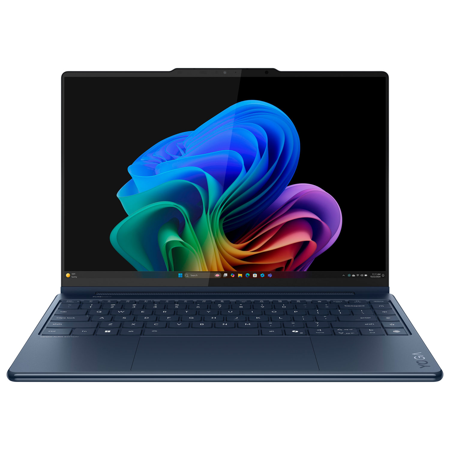 Portable 2-en-1 à écran tactile de 14 po Yoga 9i Copilot+ PC de Lenovo - Bleu cosmique