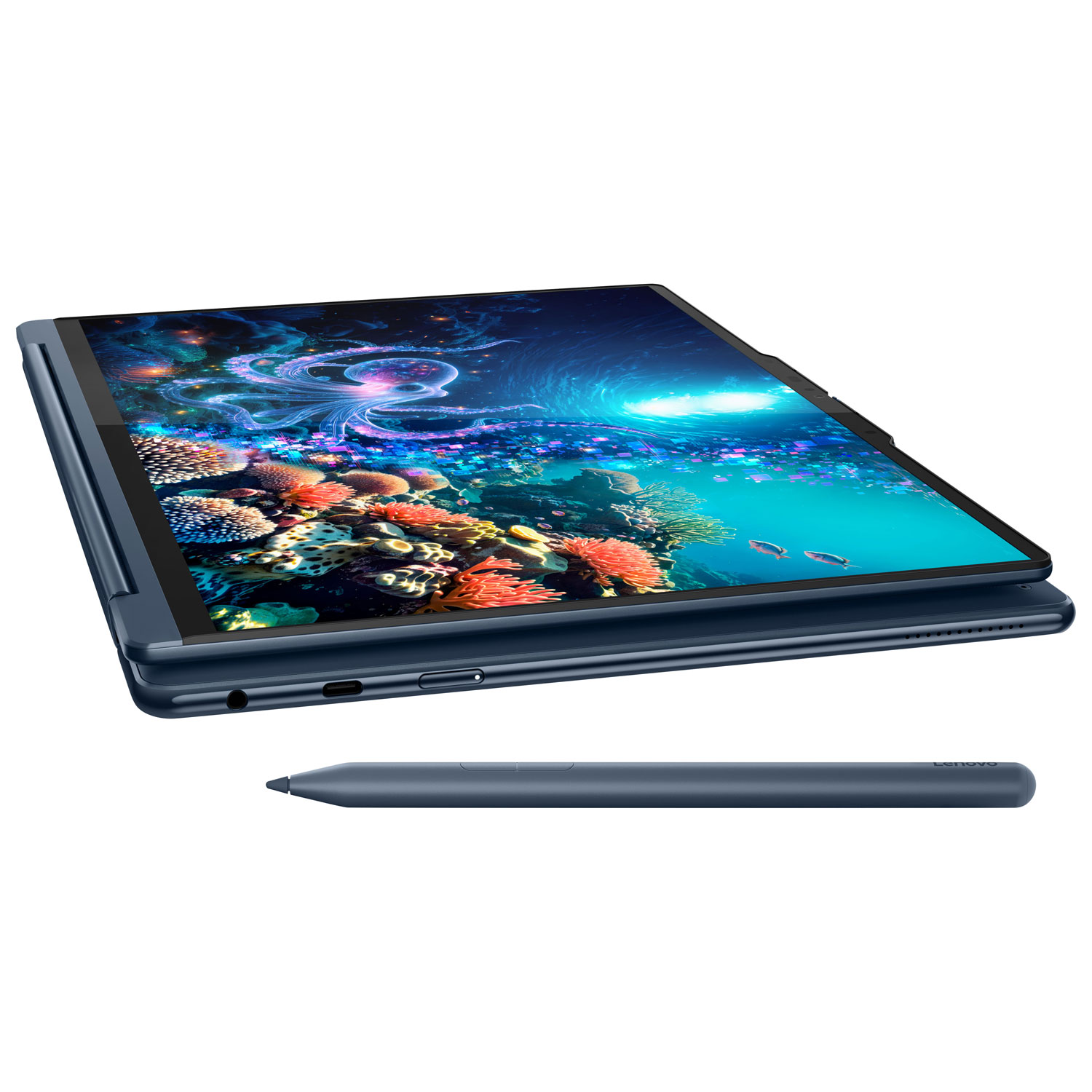Portable 2-en-1 à écran tactile de 14 po Yoga 9i Copilot+ PC de Lenovo - Bleu cosmique