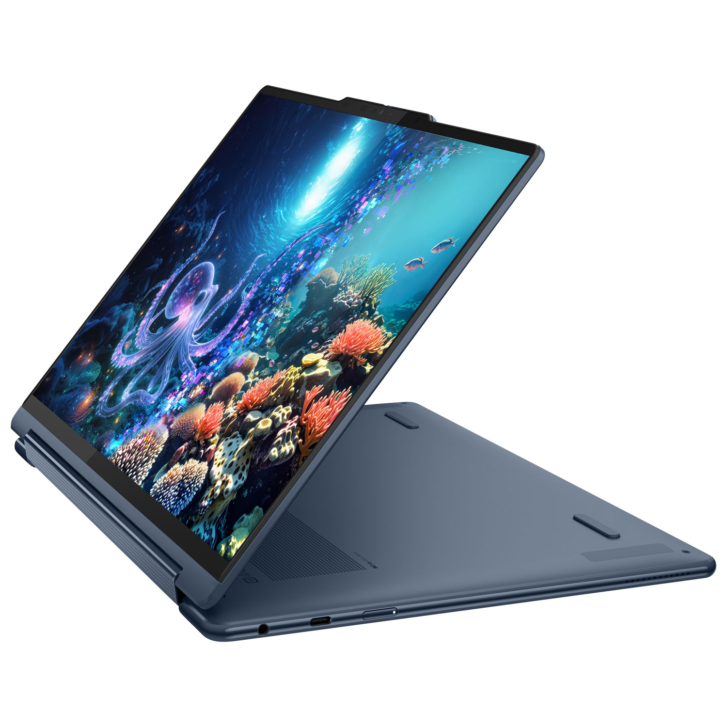 Portable 2-en-1 à écran tactile de 14 po Yoga 9i Copilot+ PC de Lenovo - Bleu cosmique
