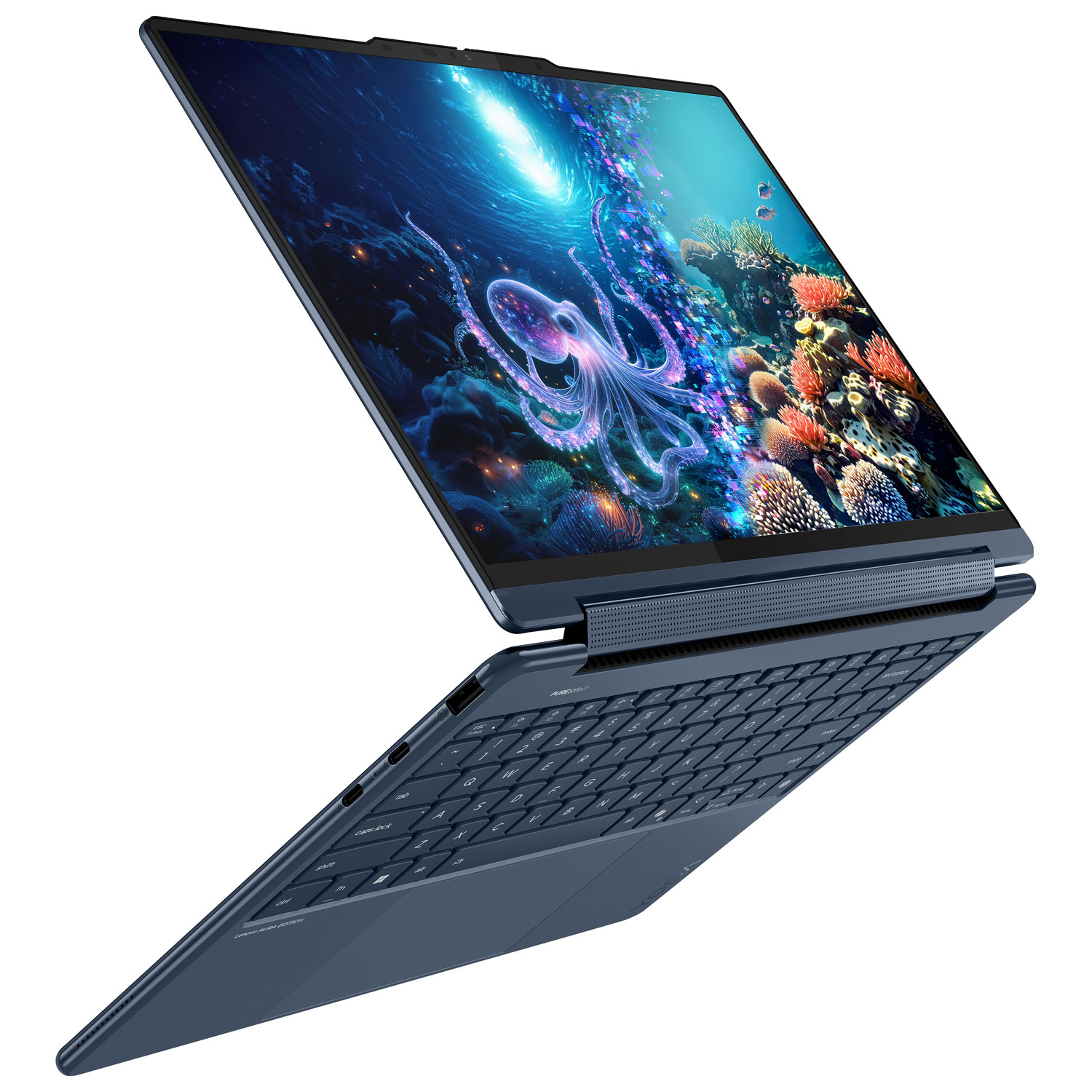 Portable 2-en-1 à écran tactile de 14 po Yoga 9i Copilot+ PC de Lenovo - Bleu cosmique