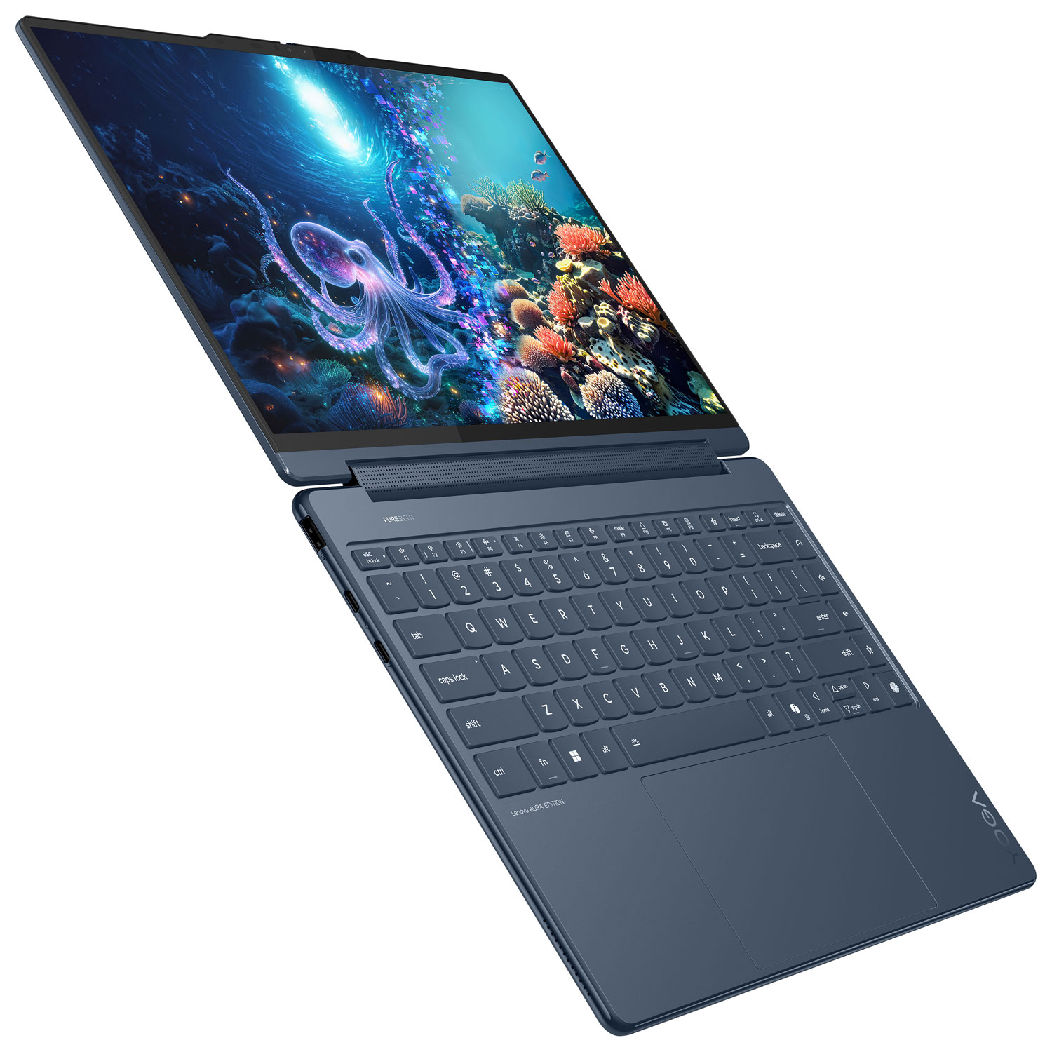 Portable 2-en-1 à écran tactile de 14 po Yoga 9i Copilot+ PC de Lenovo - Bleu cosmique