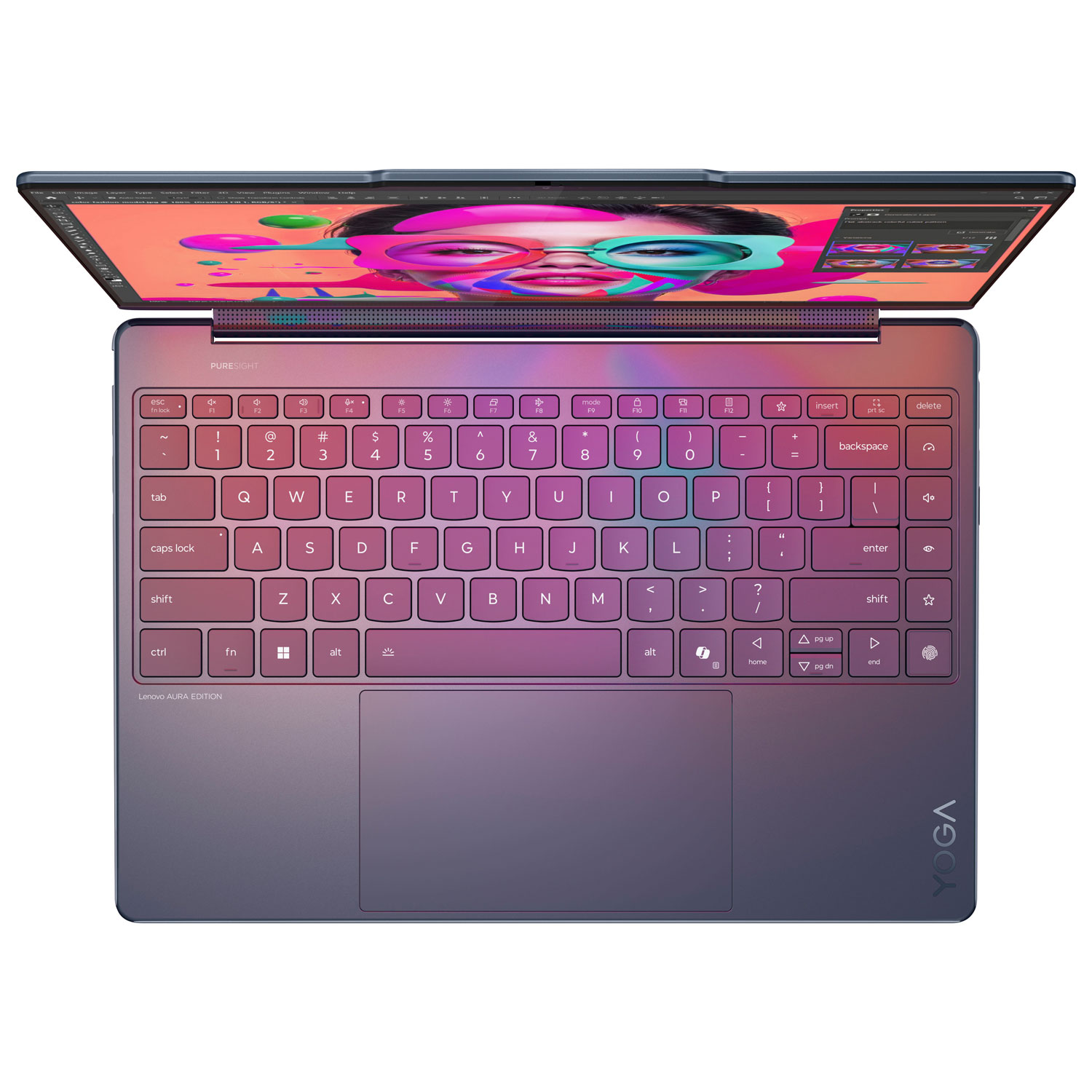 Portable 2-en-1 à écran tactile de 14 po Yoga 9i Copilot+ PC de Lenovo - Bleu cosmique
