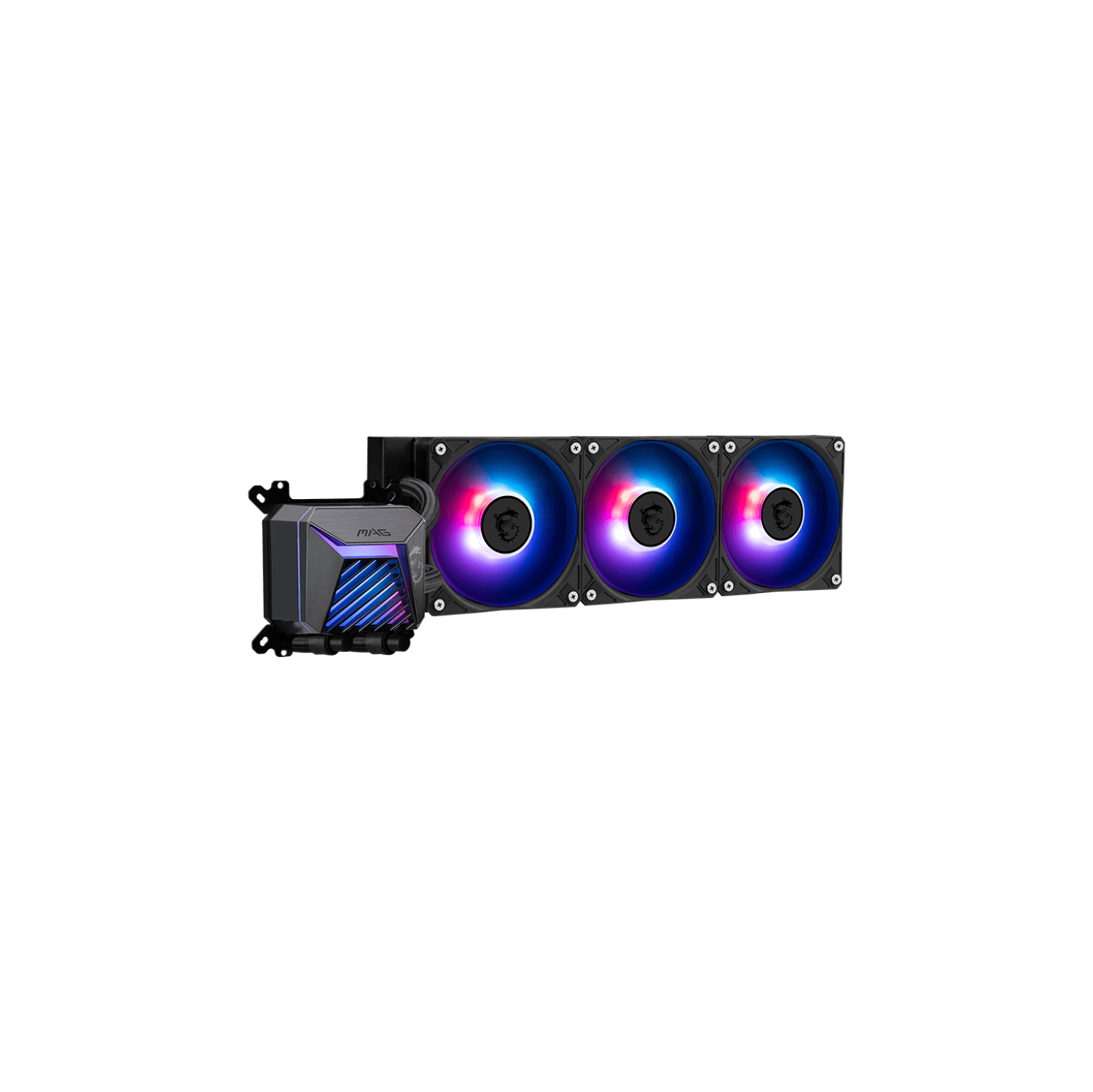 MSI MAG CORELIQUID A15 360 - AIO ARGB CPU Liquid Cooler - 360mm Radiator - LGA 1851 Ready - Triple 120mm ARGB PWM Fans, Black