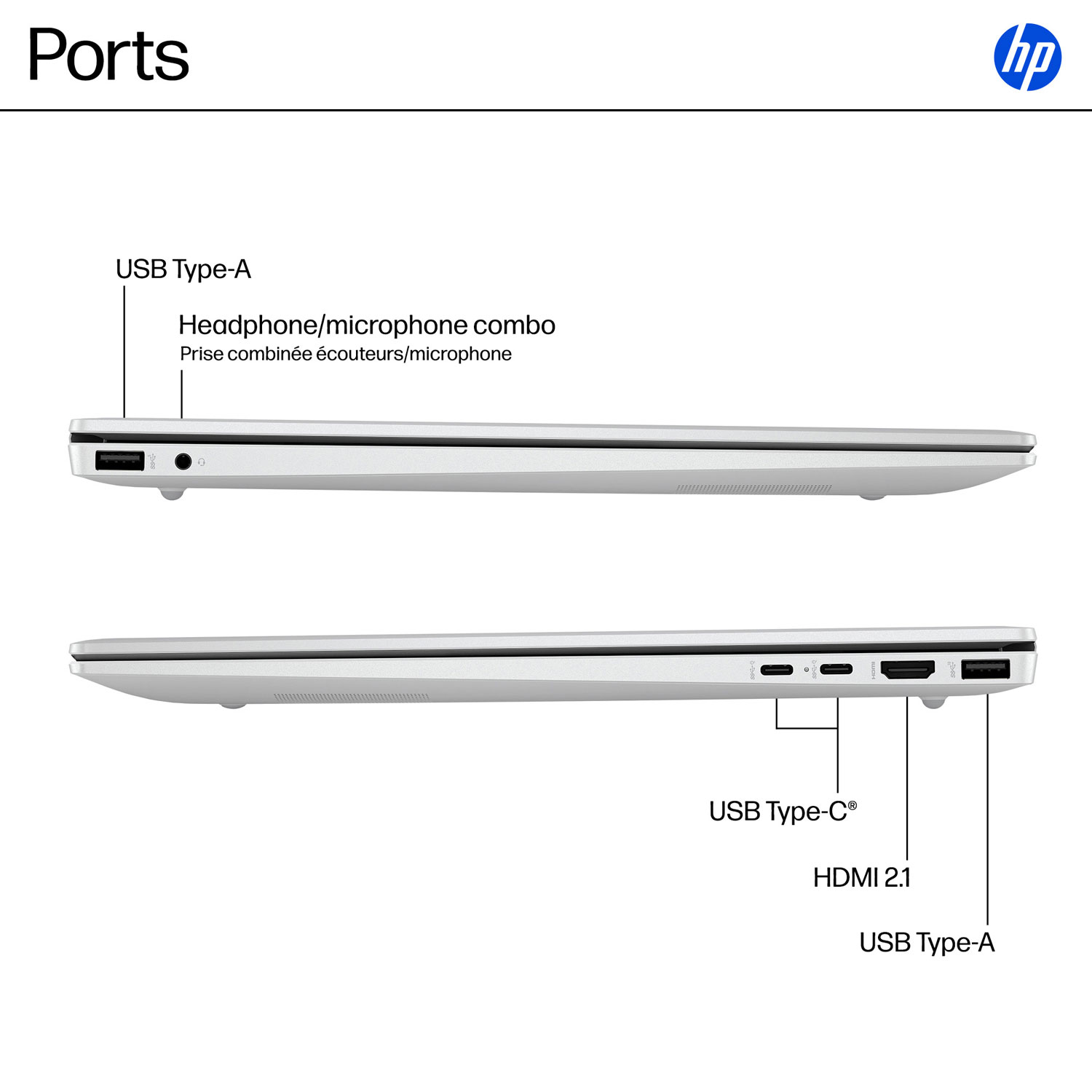 Portable DELO Copilot+ PC de 16 po OmniBook de HP - Argent glacier