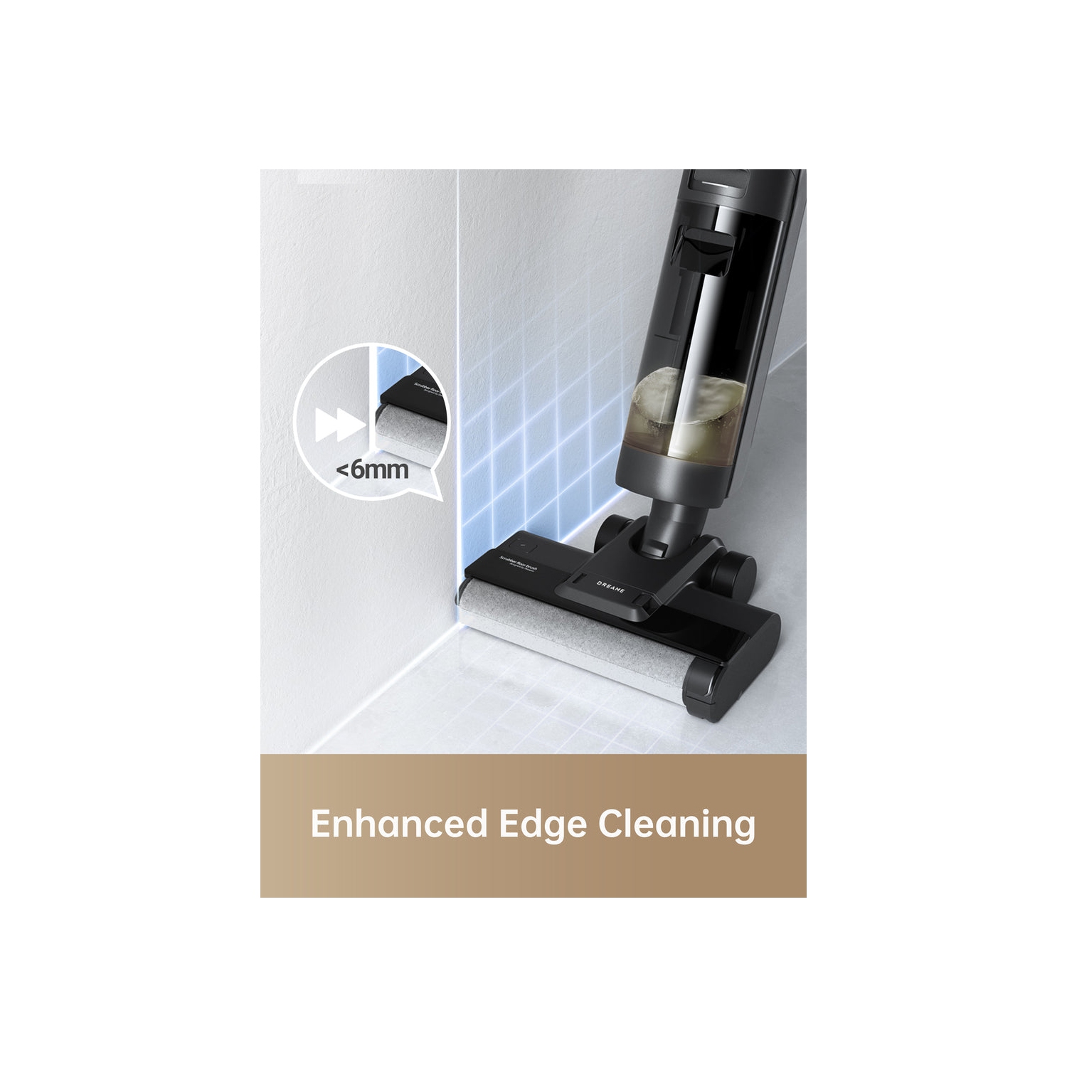 Dreame H12S Wet Dry Vacuum, Smart Floor Cleaner Cordless Vacuum/Mop for Hard Floors, Edge Cleaning with Dirt Detection, Hot Air Drying, Great for