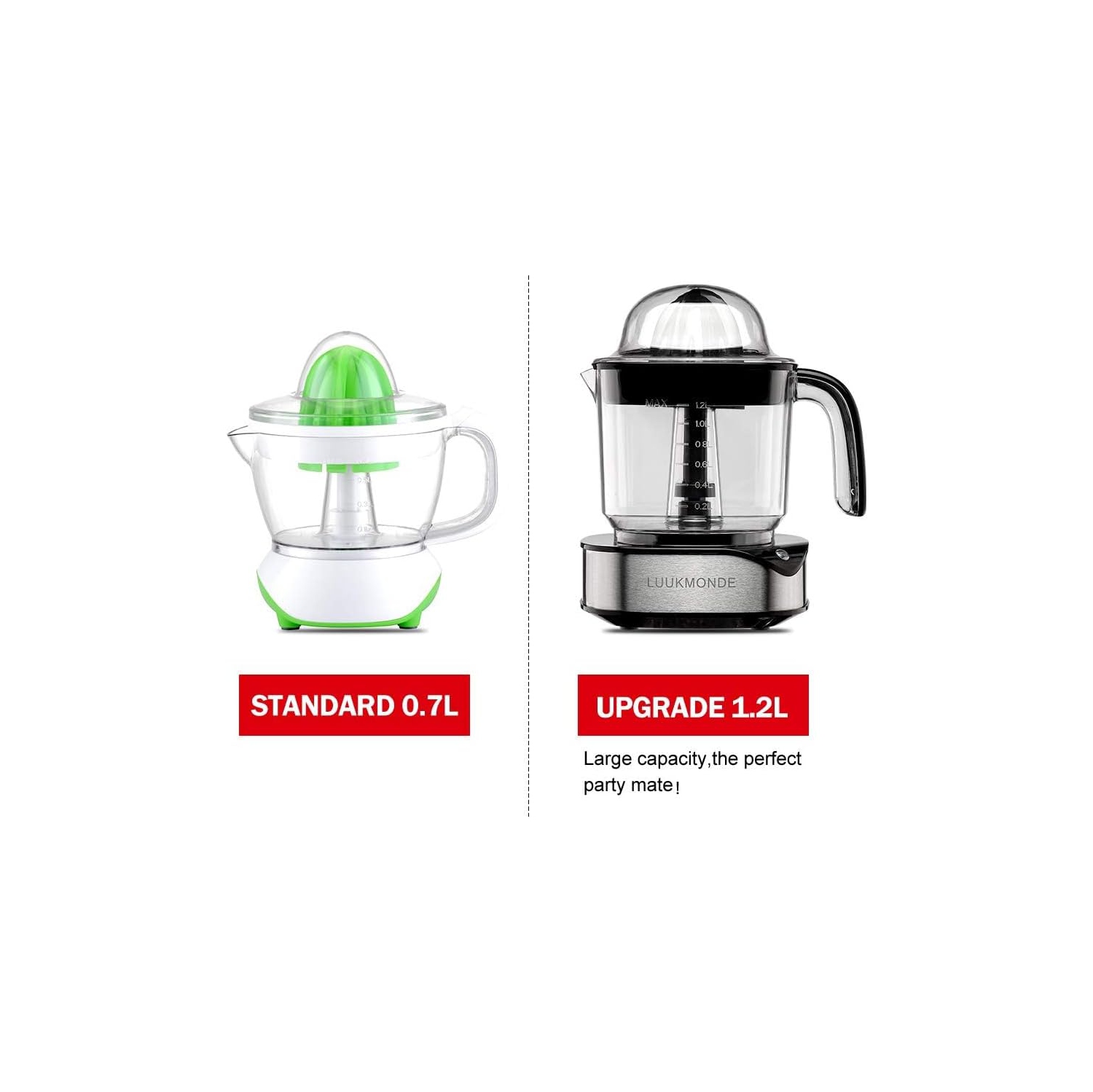 Electric Citrus Juicer 1.2L Large Volume, Orange Juicer with Powerful Motor and LED Working Lamp, Electric Lemon Squeezer for Orange Lemon Lime