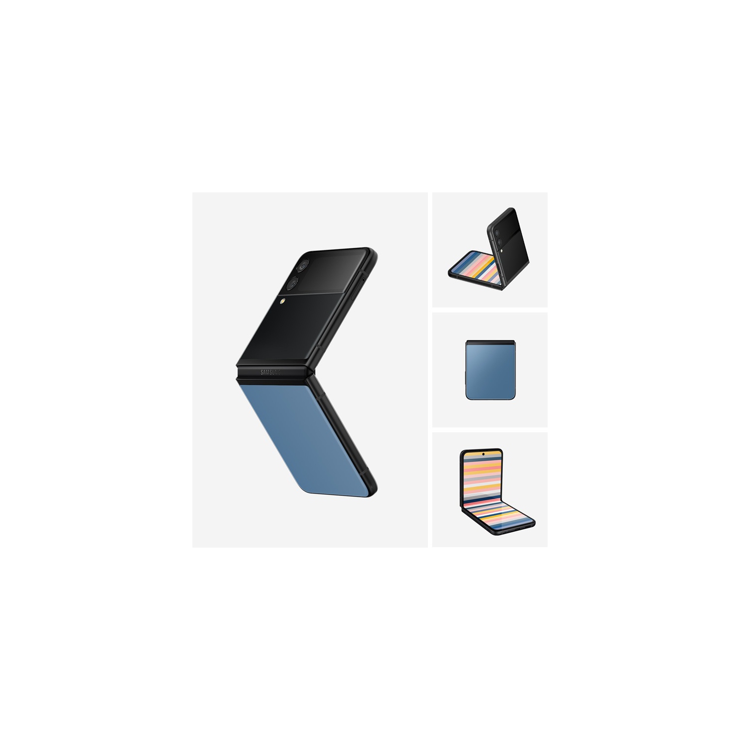 Refurbished (Excellent) - Samsung Galaxy Z Flip 3 256GB - Blue-Black - Unlocked