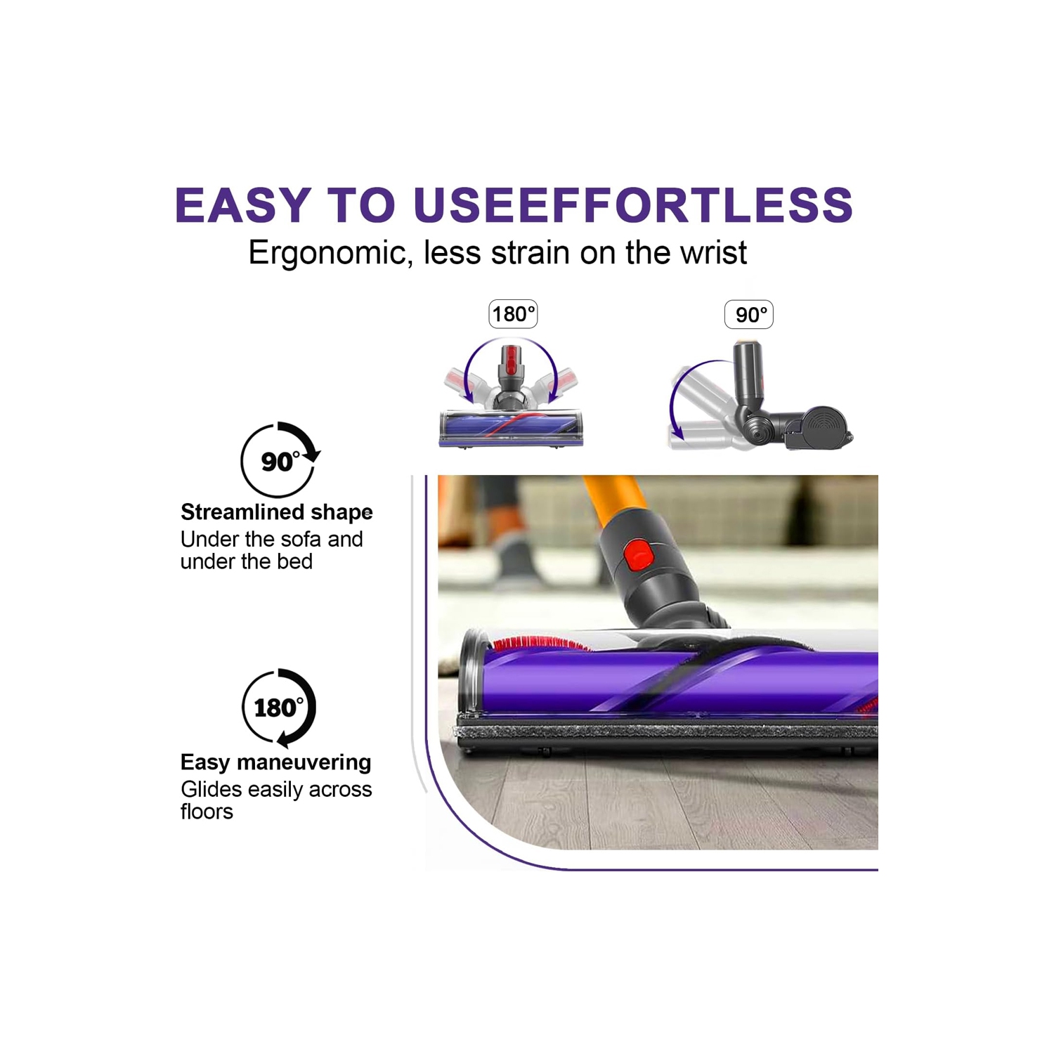 Motorhead pour aspirateur sans fil V7 V8 V10 V11 V15 Cyclone compatible