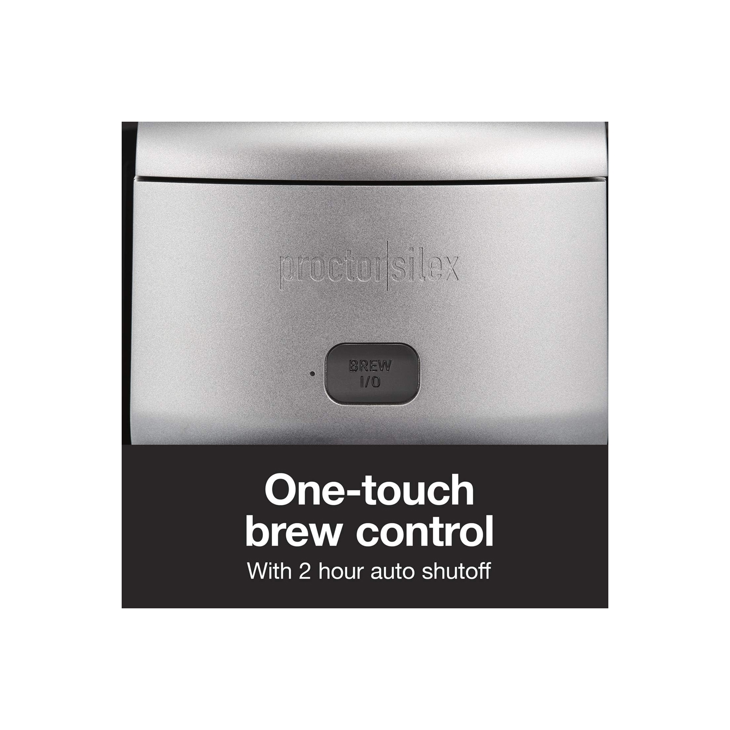 Proctor-Silex 12 Cup FrontFill Drip Coffee Maker with Glass Carafe, Black and Silver