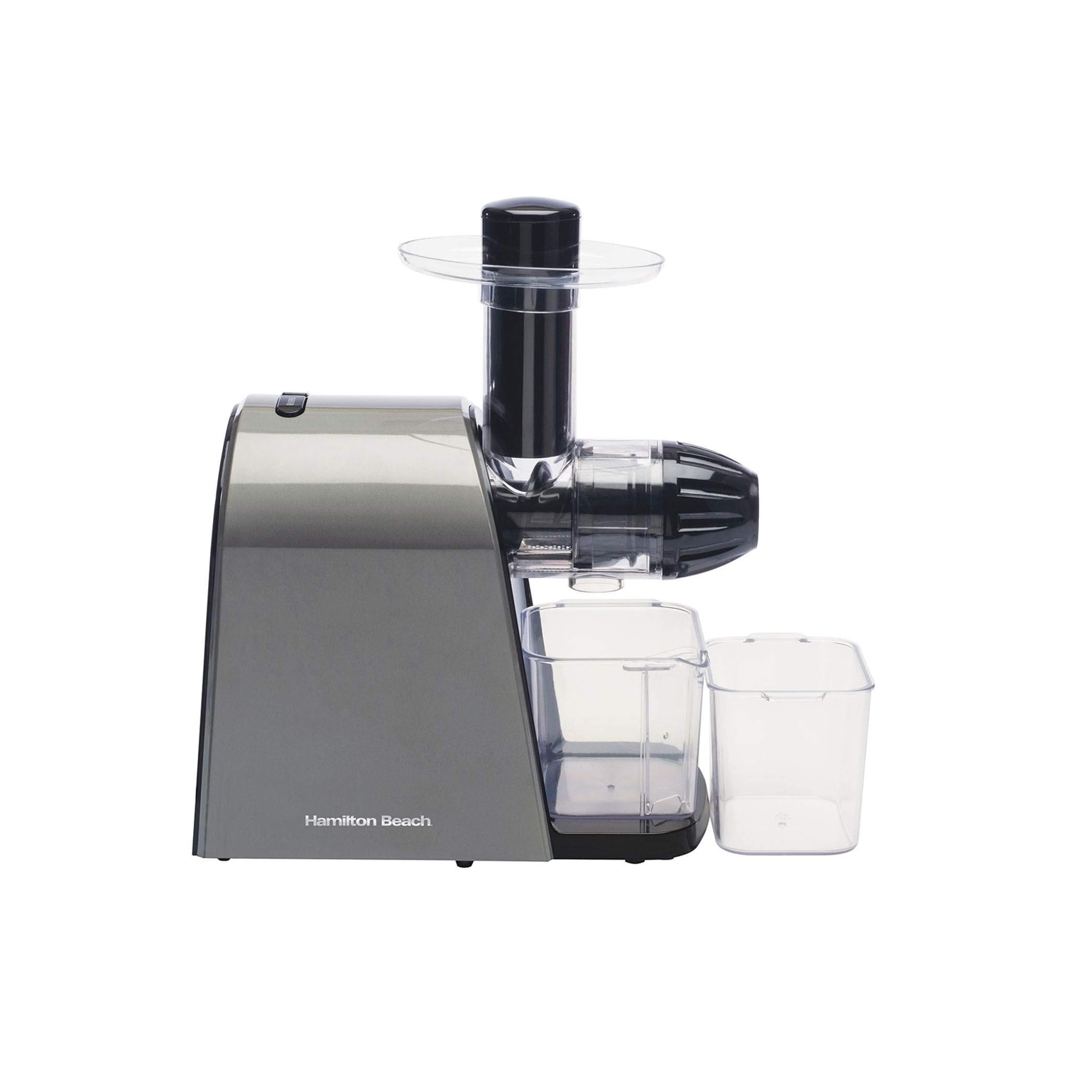 Hamilton Beach – Centrifugeuse électrique à extraction lente, pour fruits et légumes, argenté