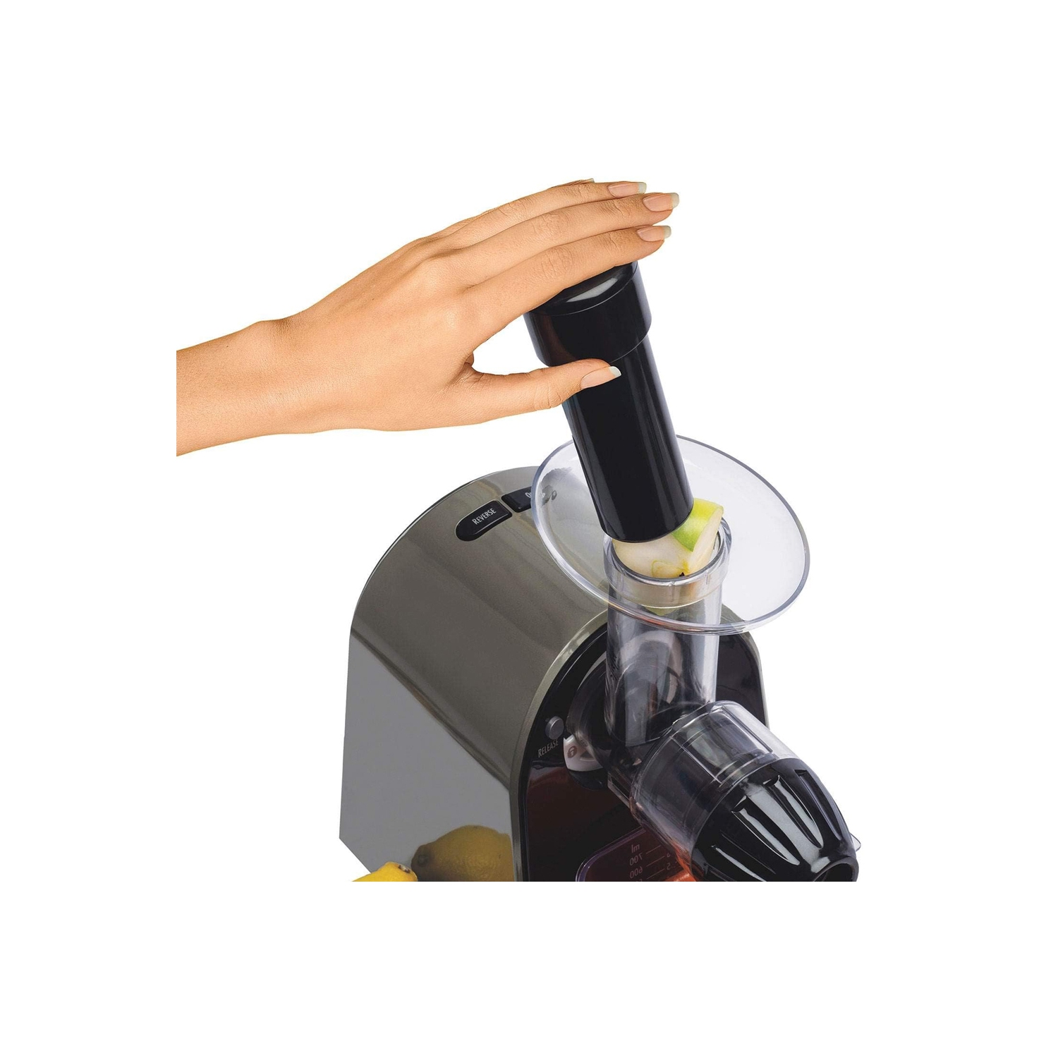 Hamilton Beach – Centrifugeuse électrique à extraction lente, pour fruits et légumes, argenté