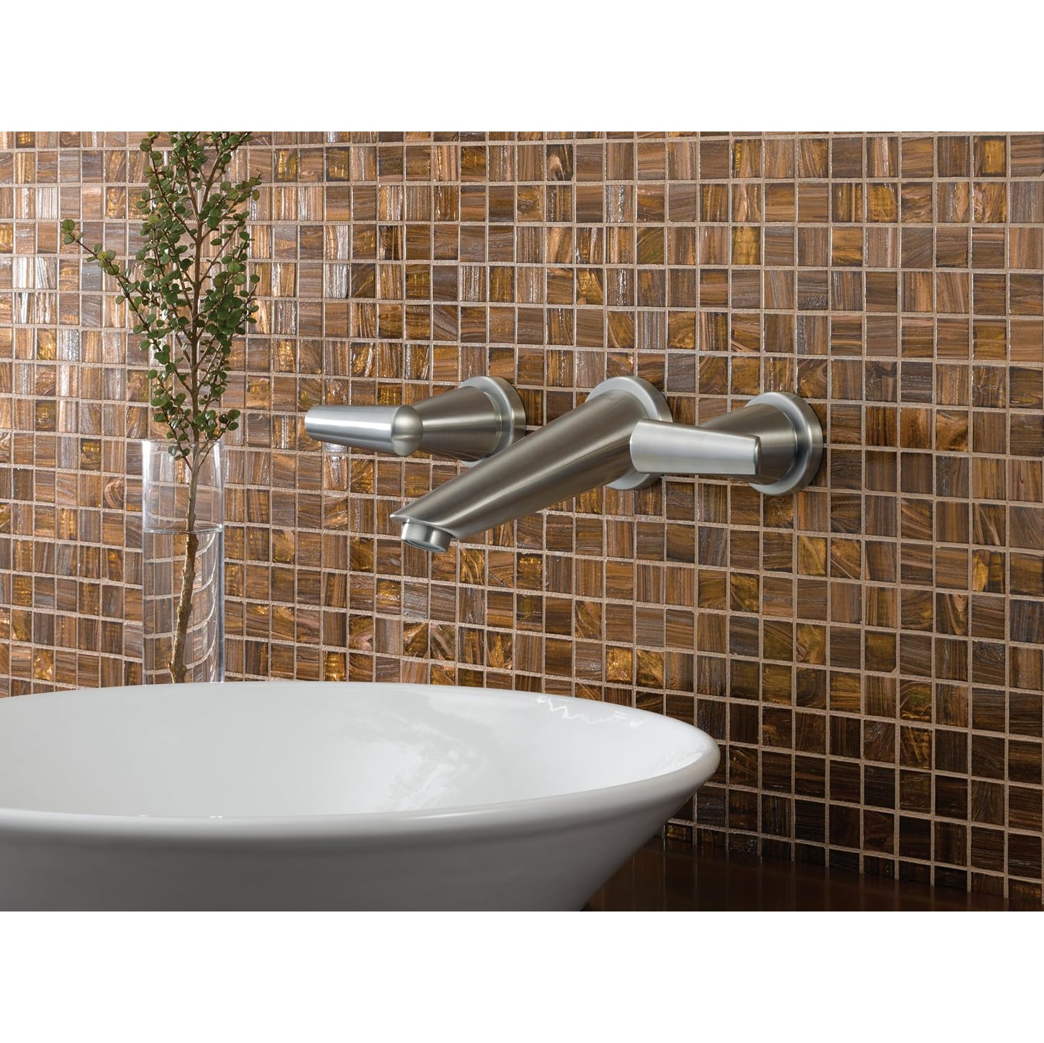 Delta 3582LF-SSWL Rizu Two Handle Wall-Mount Lavatory Faucet