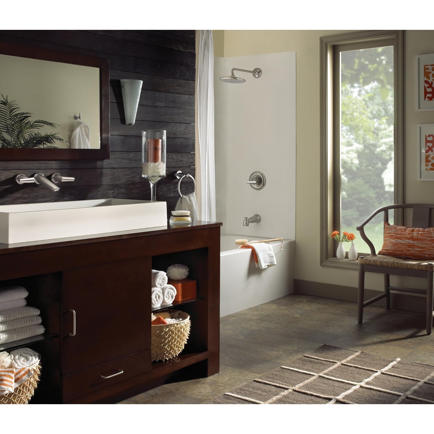 Delta 3582LF-SSWL Rizu Two Handle Wall-Mount Lavatory Faucet