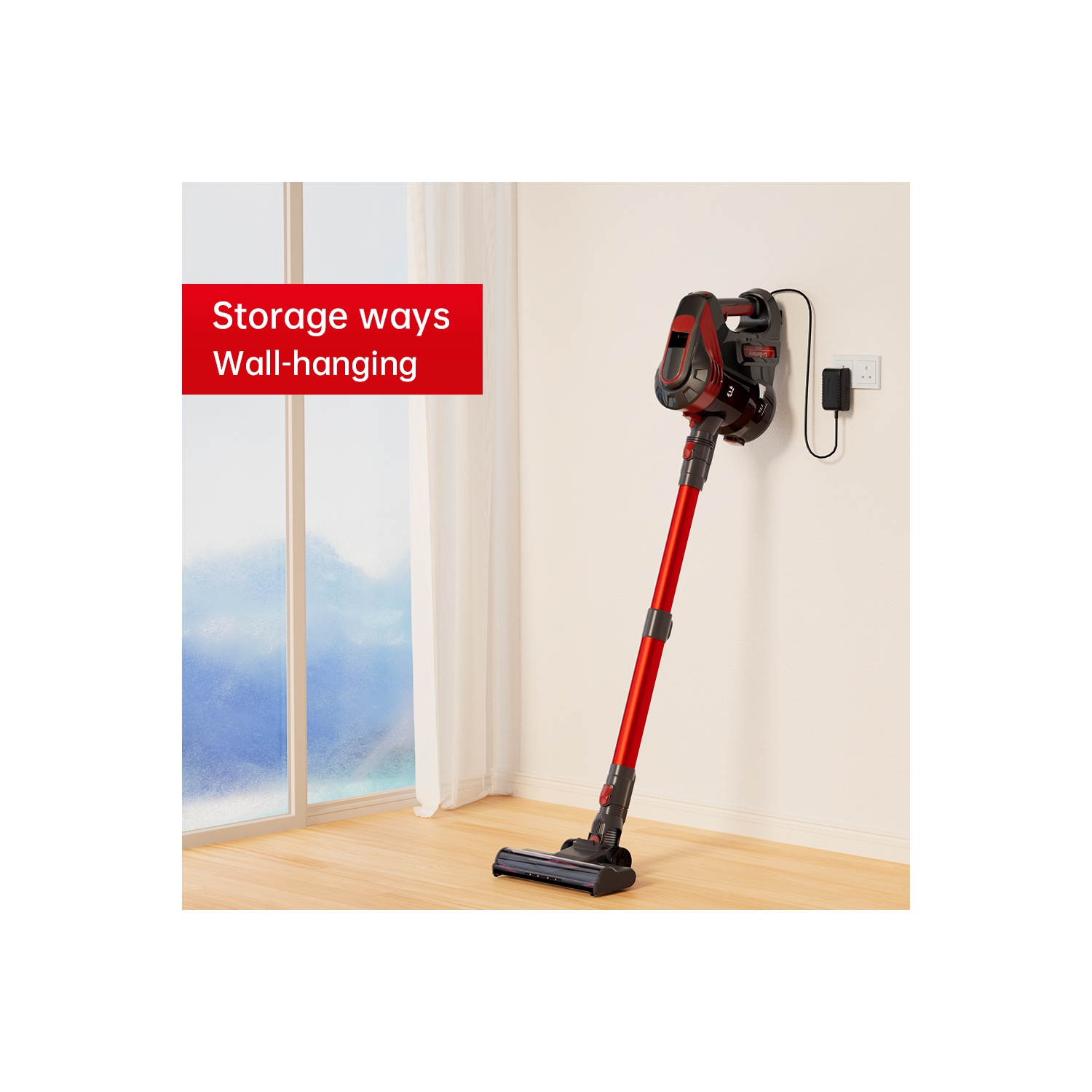 Aspirateur-balai léger sans fil de Topteng pour planchers de bois franc Carpet Pet Hair Home/Car Clean