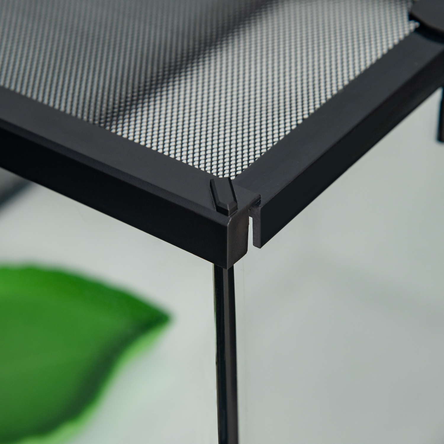 Terrarium pour reptile en verre de PawHut, enceinte d'araignée sauteuse avec thermomètre, bassin d'eau, vue complète visuellement pour les lézards,