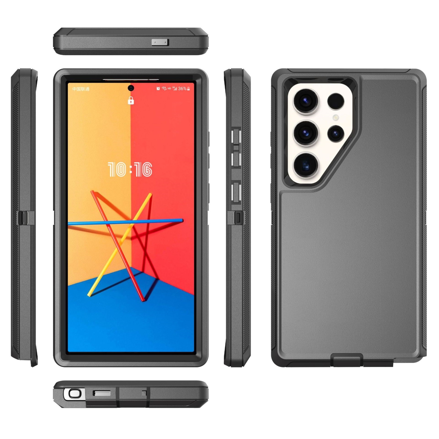 TopSave antichoc, robuste, résistant aux chocs, robuste, robuste, armure à trois couches pour Samsung Galaxy S25 Ultra de 6,9&nbsp;po