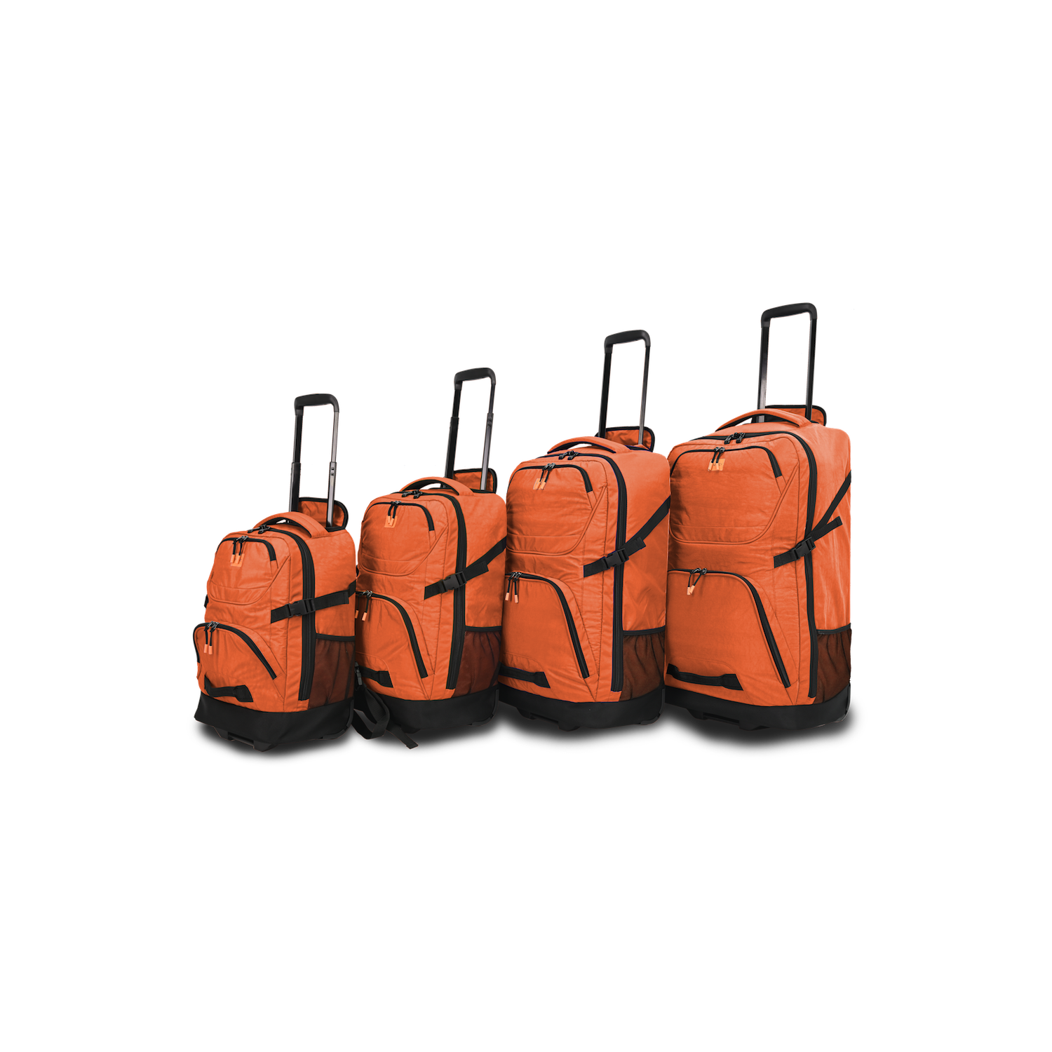 TUCCI Italy Scorre 4pc Luggage Suitcase-Orange